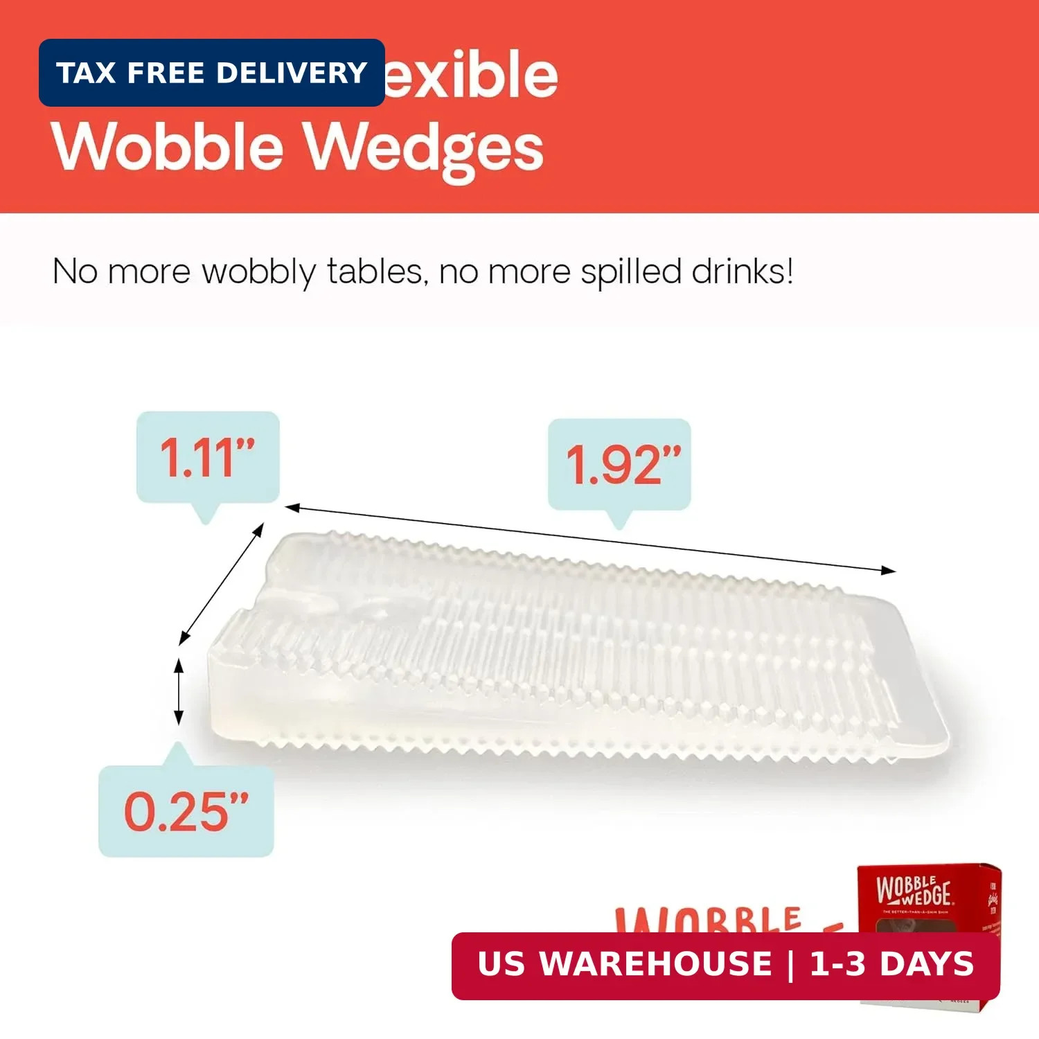 Wobble Wedges Flexible Plastic Shims – Leveling Shims for Home Improvement, Furn