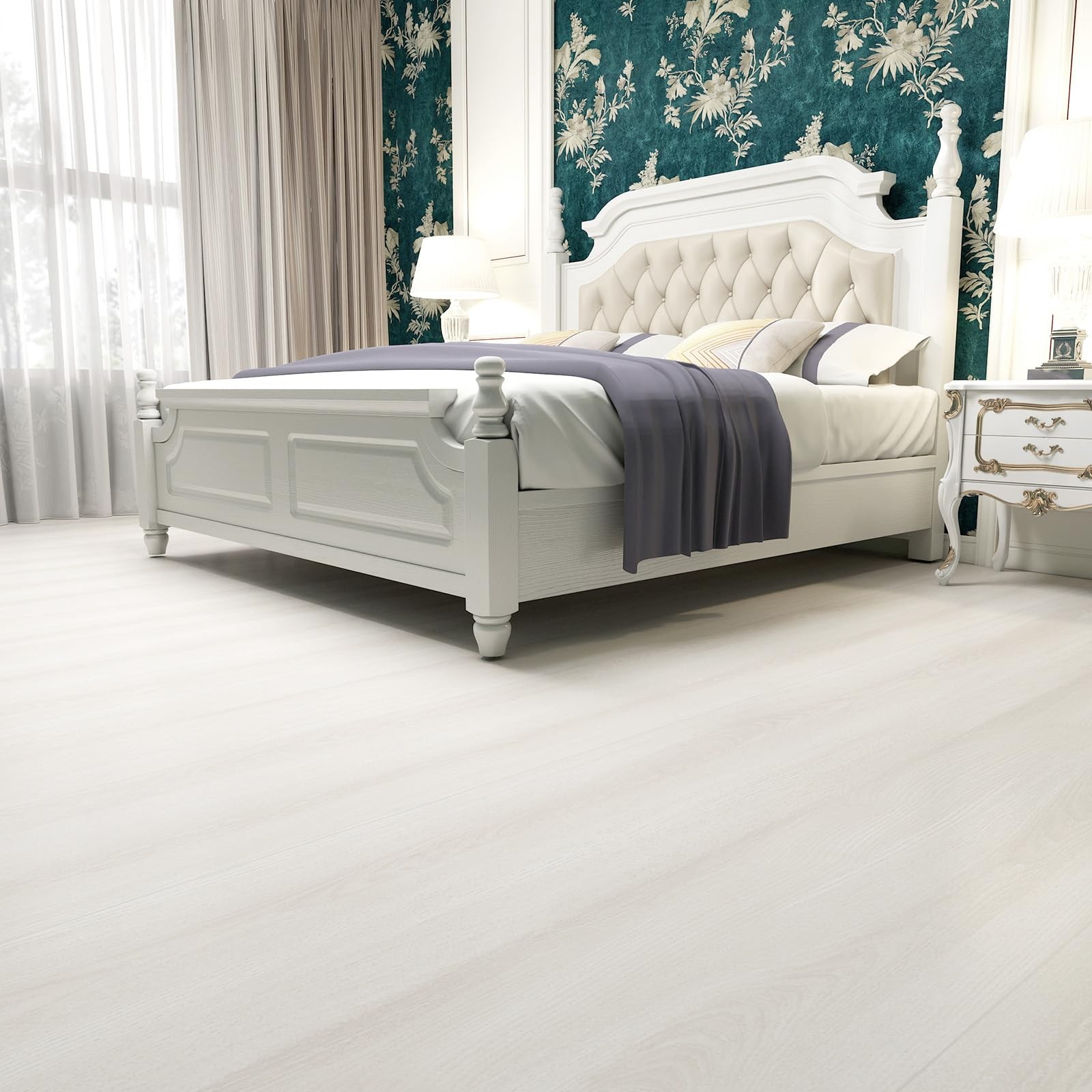 Wood Grain Vinyl Flooring Roll Thicken Peel and Stick Floor Tiles Self-Adhesi…