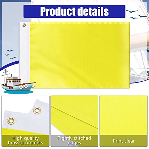 Yellow Quarantine Flag Blank Nautical Quarantine Message Flags Solid Color 2