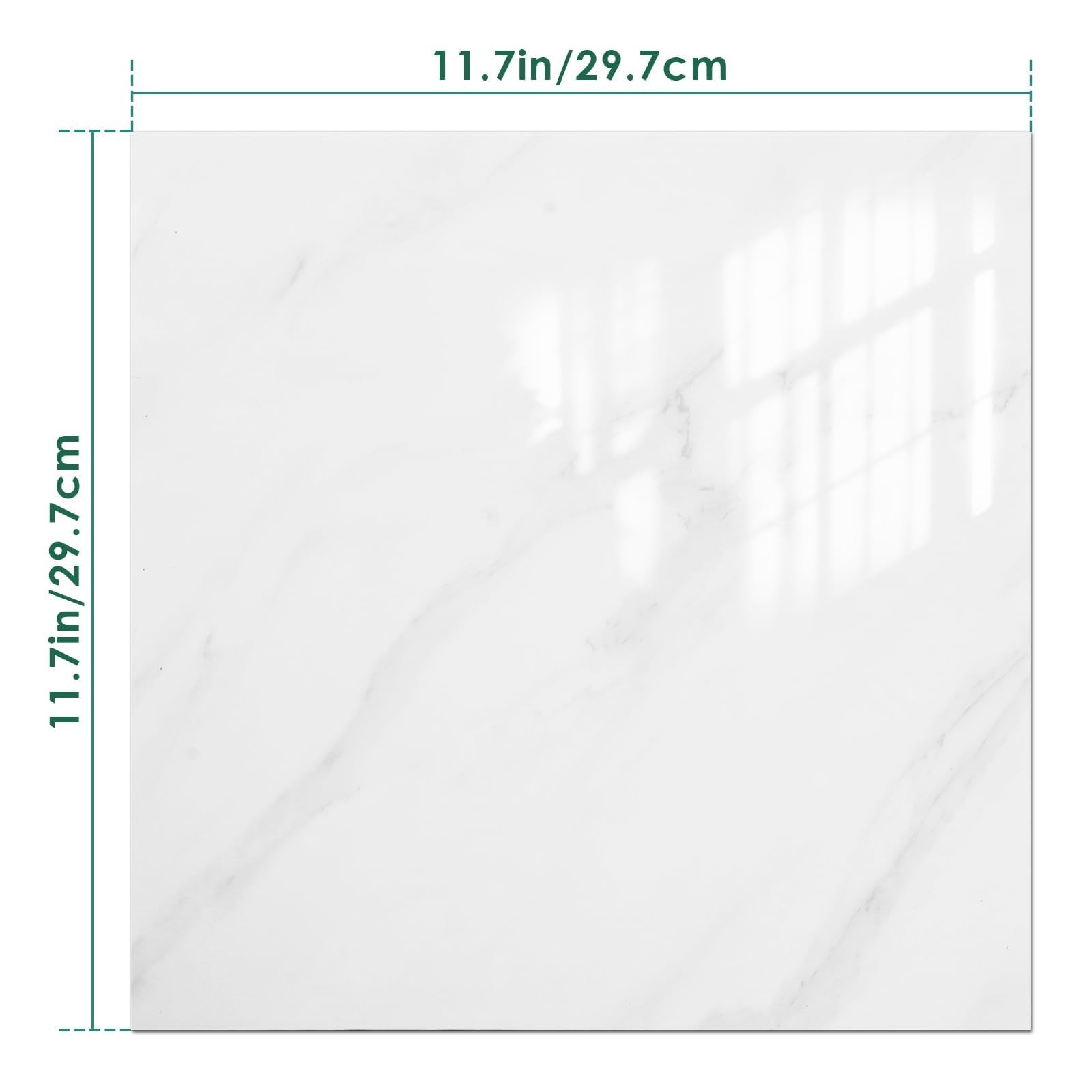 20 Sheets White Peel Stick Backsplash Tiles 12×12 Inch PVC Adhesive Wall Panel