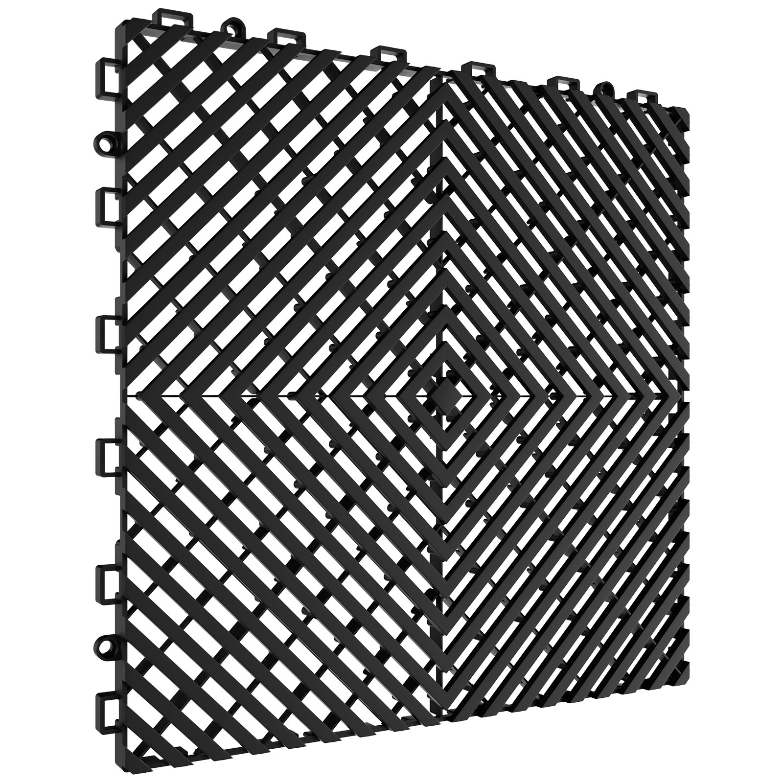 24/36/50 Pcs 12″x12″ Interlocking Garage Floor Tiles Vented Water Drainage