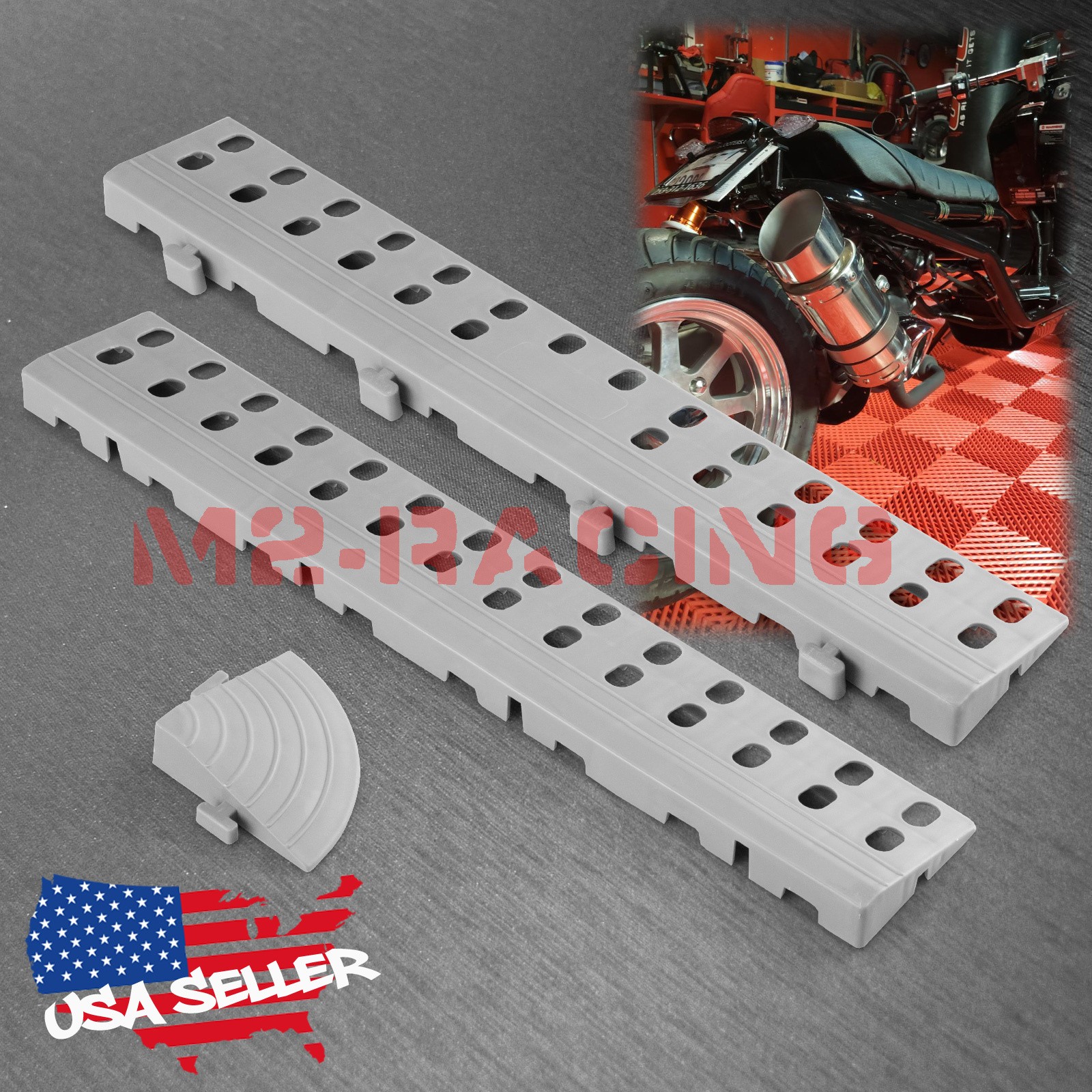 Garage Floor Mat Tile Interlocking Perforated Flooring Rubber Basement Auto Shop