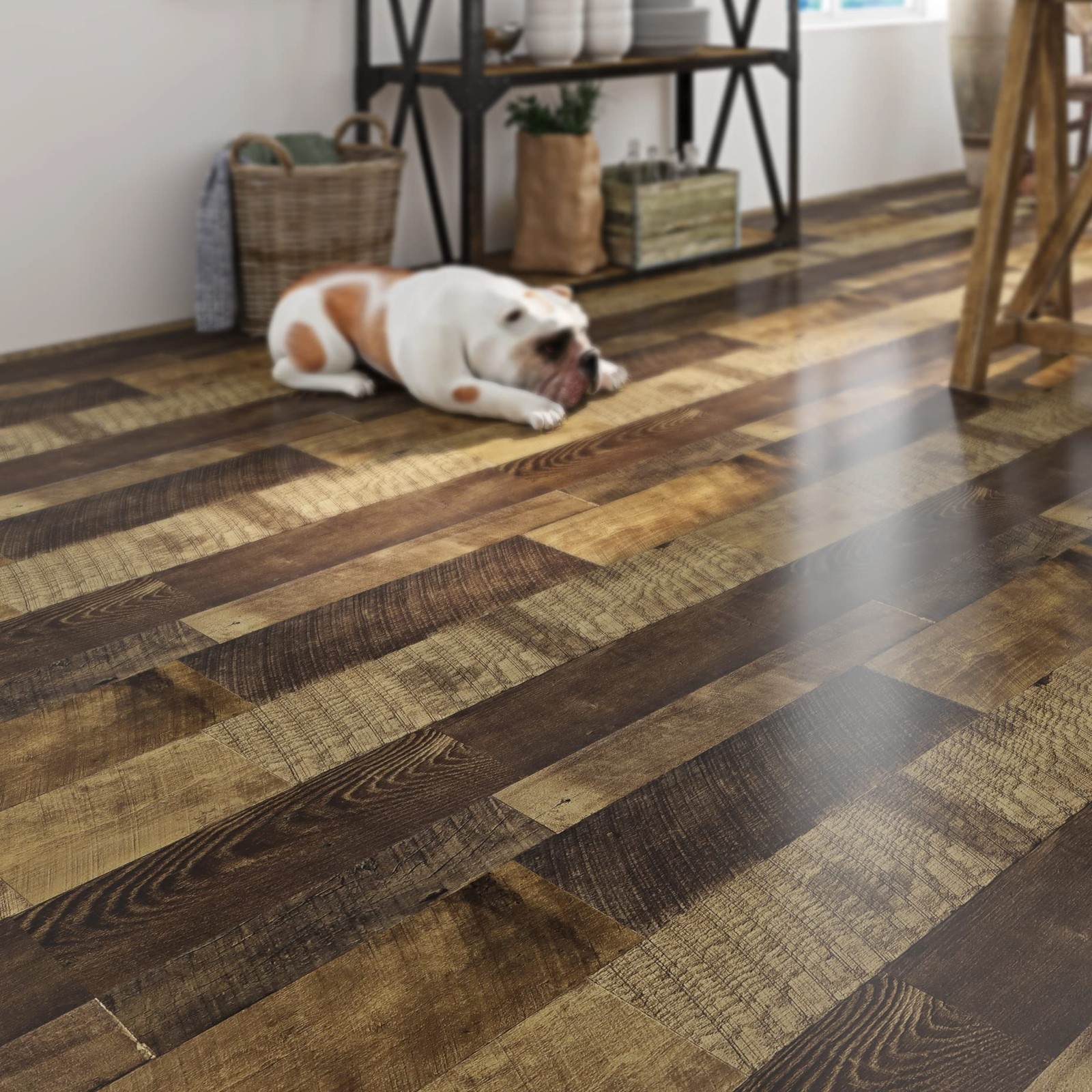 Livelynine Reclaimed Wood Vinyl Flooring Roll Waterproof Vinyl Plank Flooring
