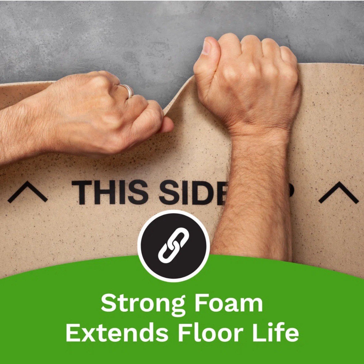 Eco Cork Foam Flooring Underlayment 75 sq ft Waterproof & Antimicrobial 3’ X 25’