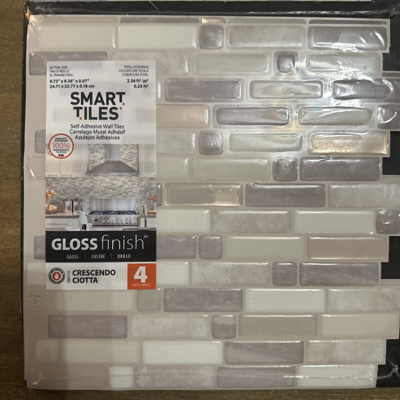 SMART TILES Crescendo Ciotta- DIY Vinyl Peel & Stick Backsplash 20 Sq Ft Boat RV