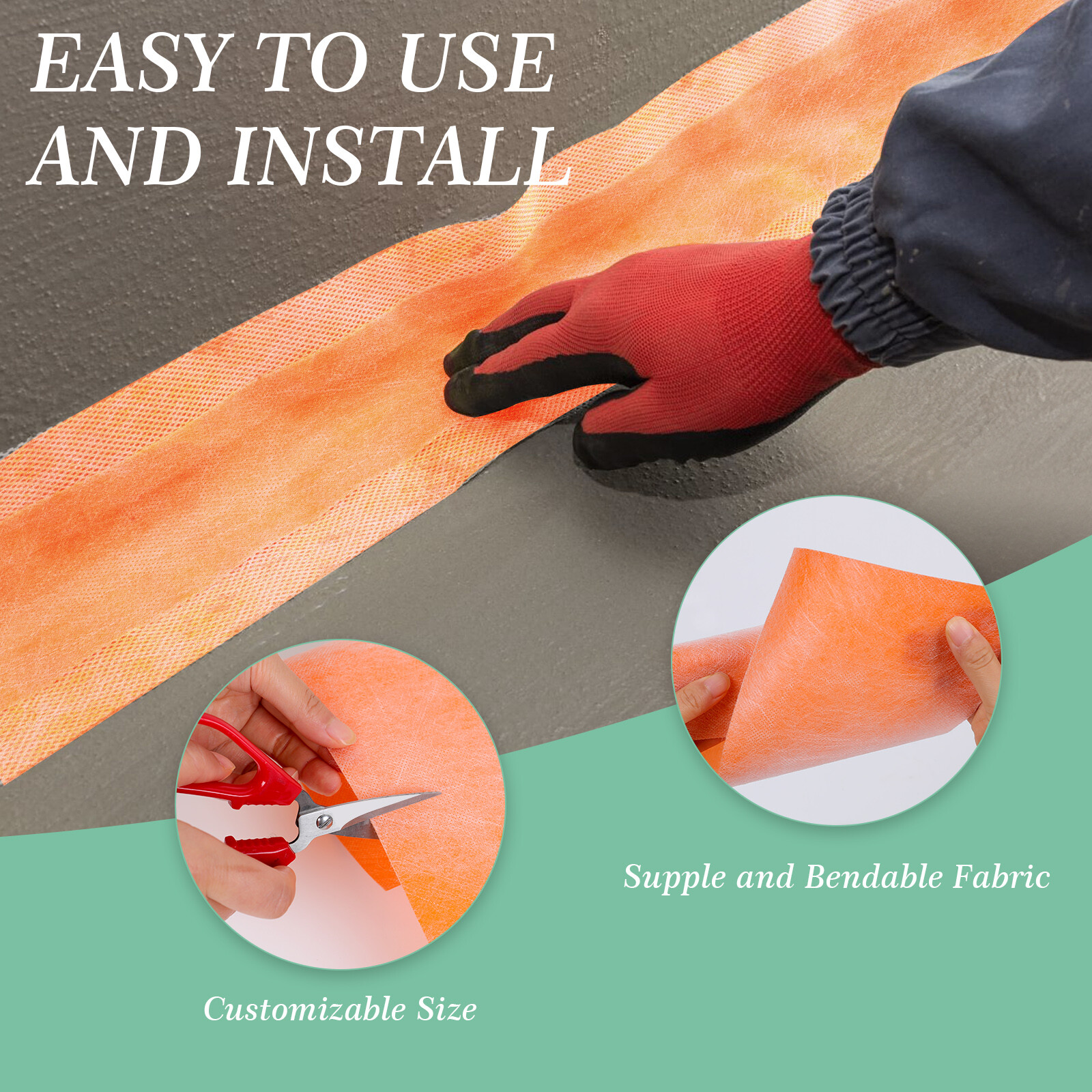 20mil Waterproofing Membrane Floor Underlayment 5″x98.5ft for Tiles Shower Wall