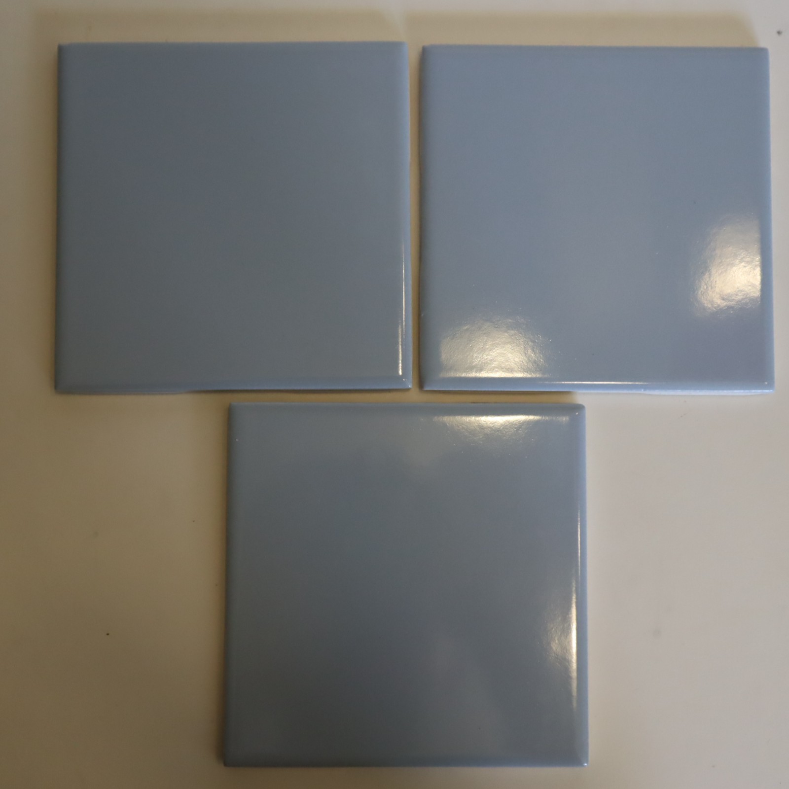 Vintage NOS Florida Tile 4-3/8″ Light LT Vermont Blue Tiles