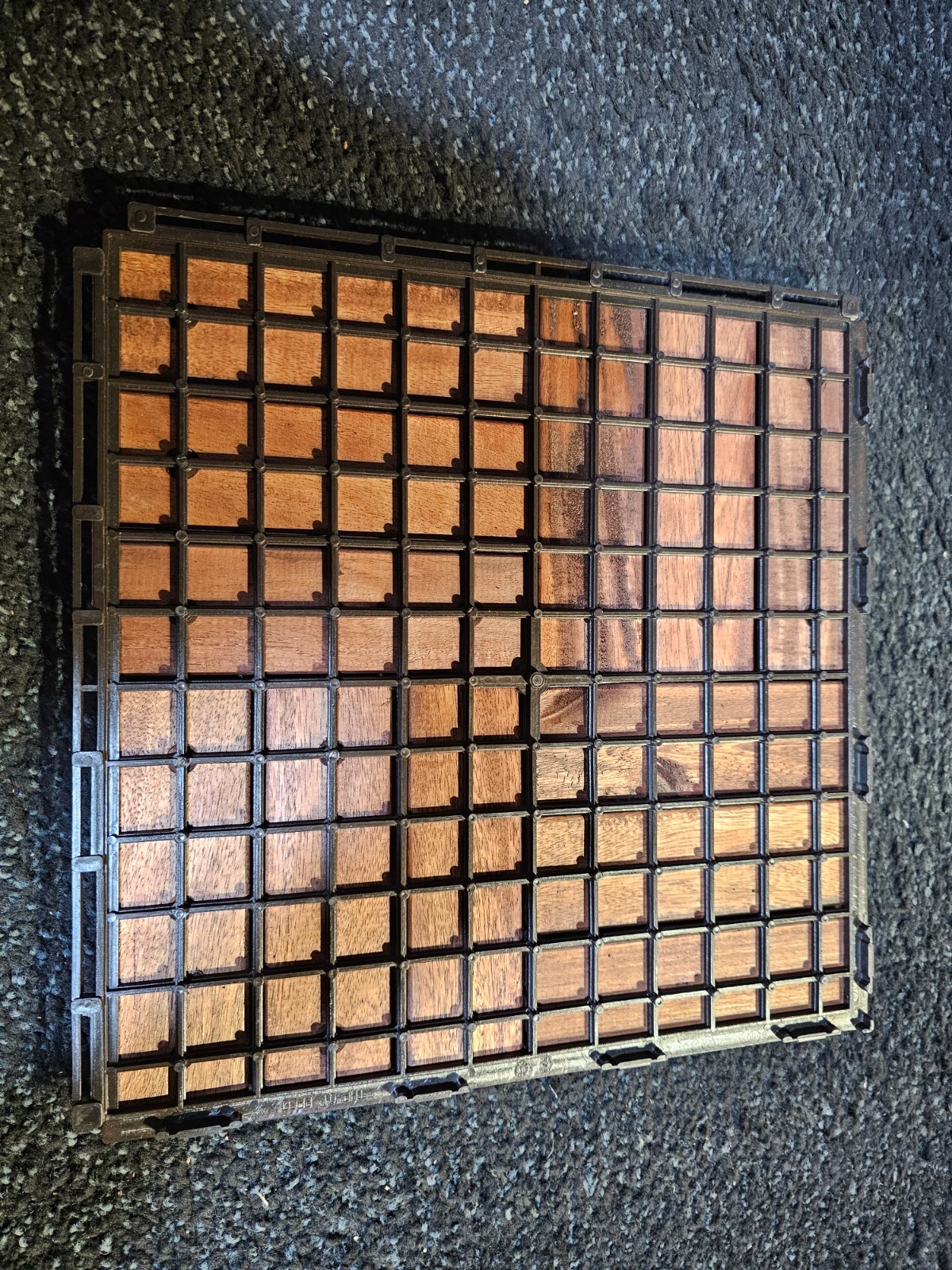 (QTY 10) THYOI Deck Tiles, Patio Flooring 12″ x 12″ Dark Brown Acacia Wood Tiles