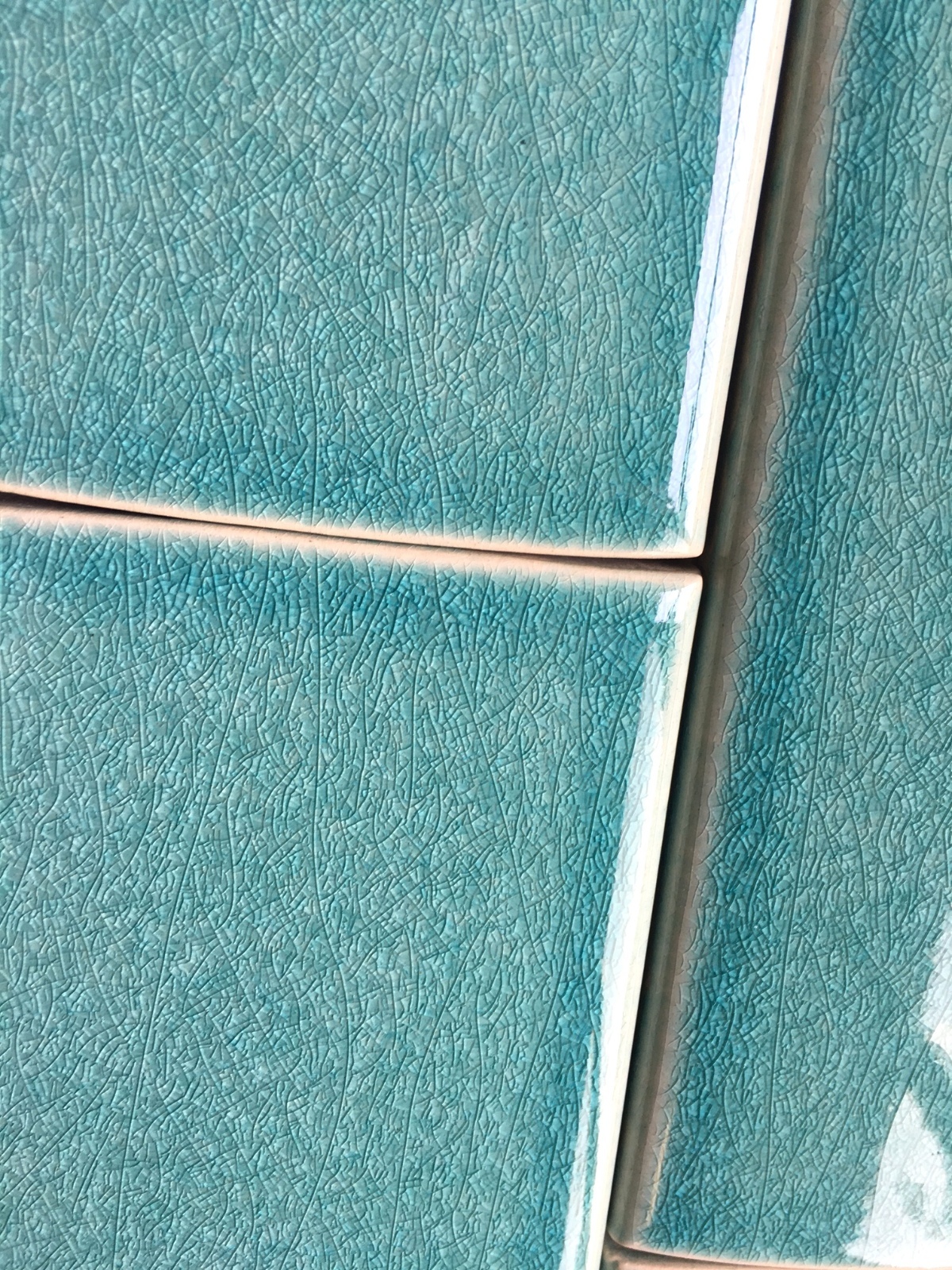 3×6 Turquoise Handmade Glossy Finish Crackled Ceramic Tile Backsplash (1 SF)