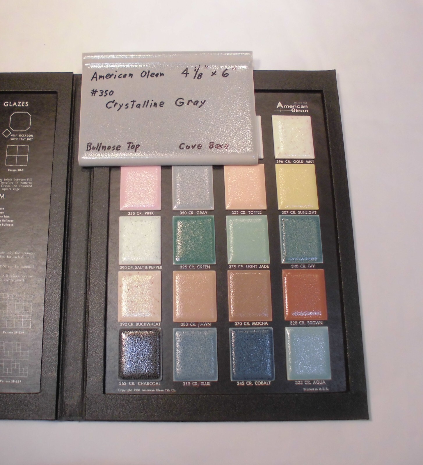 1 pc. Crystalline Gray; base/cove Ceramic Tile; 4-1/8″ X 6″ by American Olean