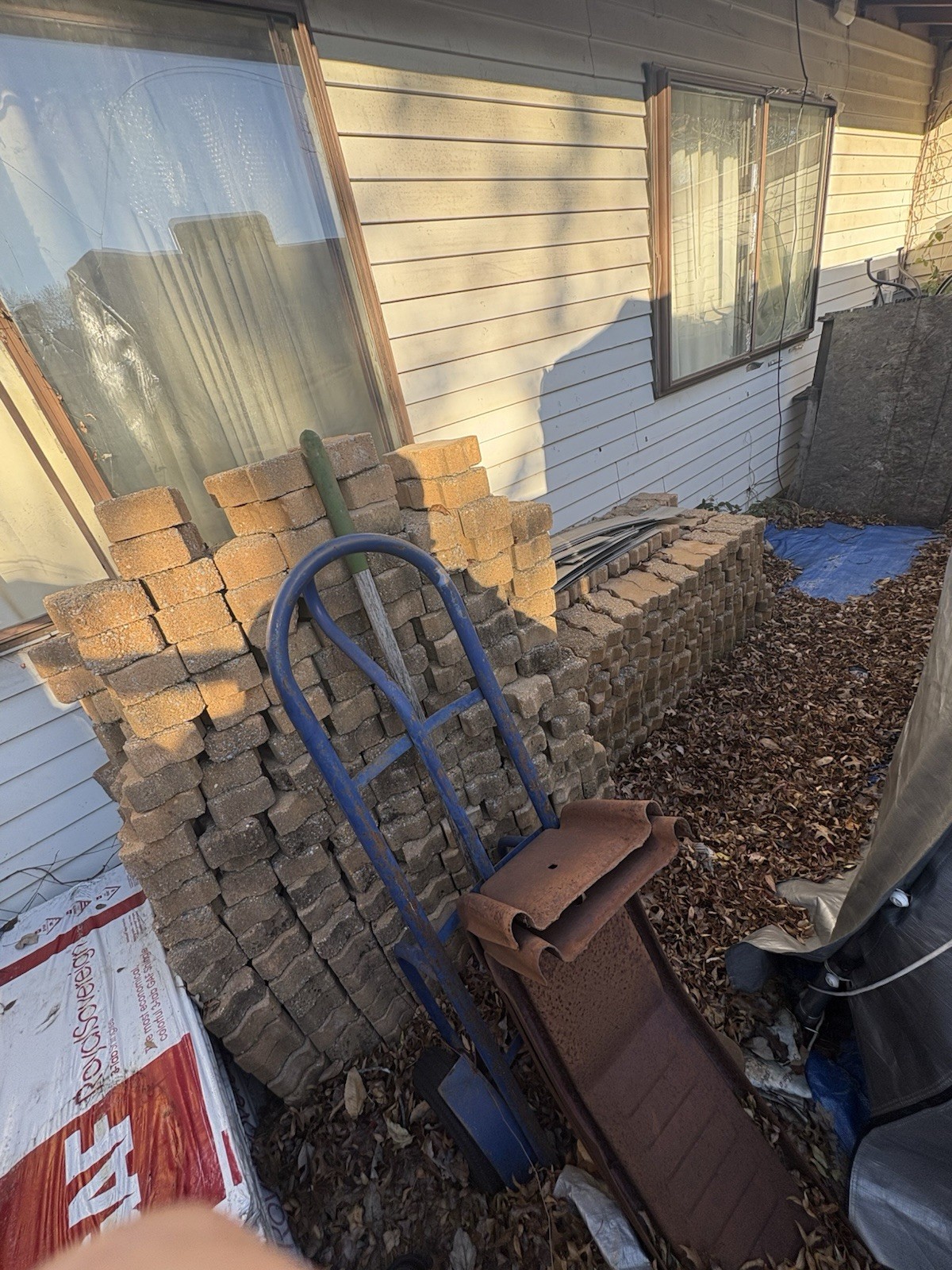 Patio Bricks, Used, Good Condition, Red Color, Lot Of 550