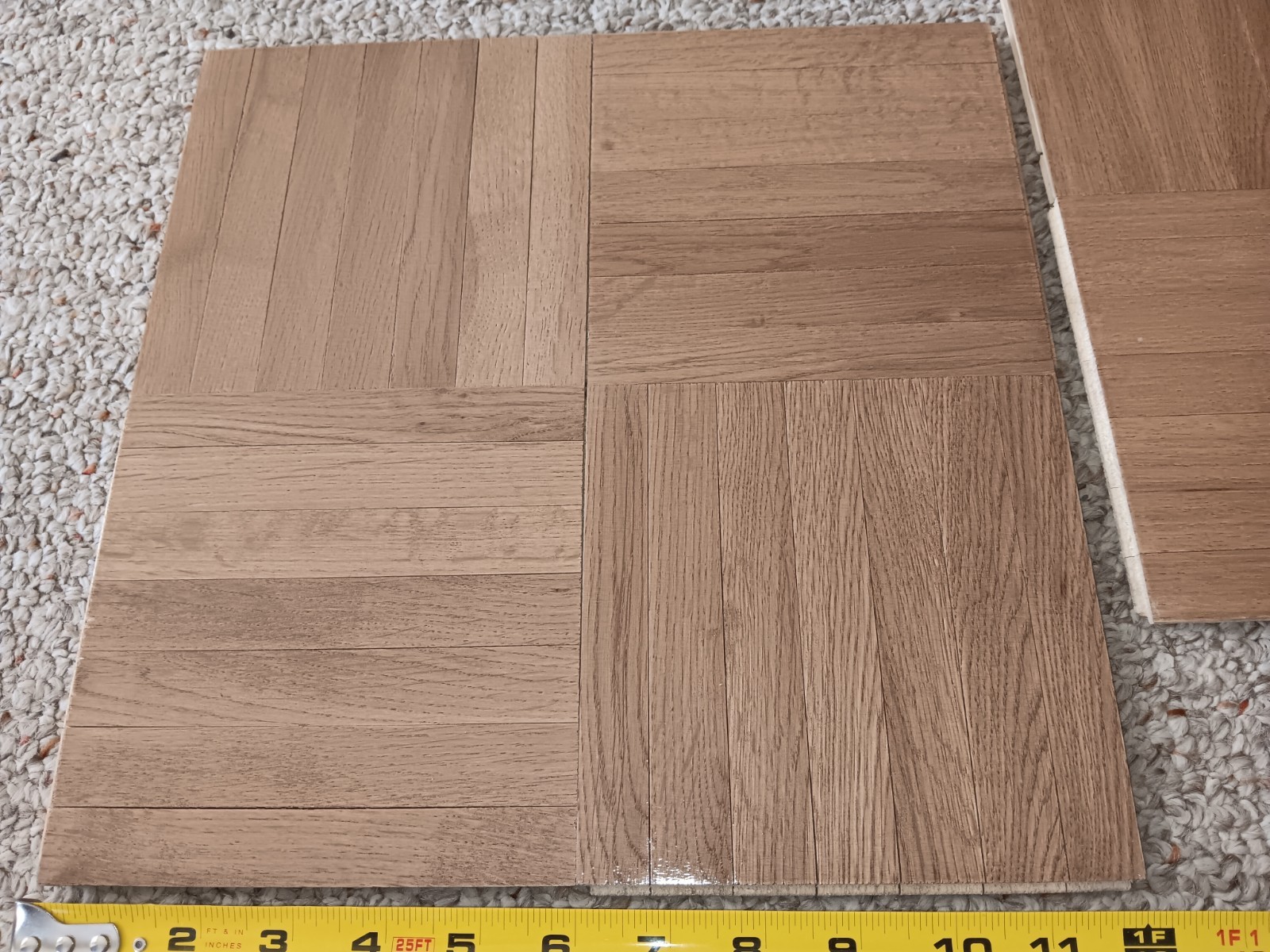 22 + Square Feet Bundle WHITE OAK 7 finger Parquet Flooring – Topflor 1/2 tiles