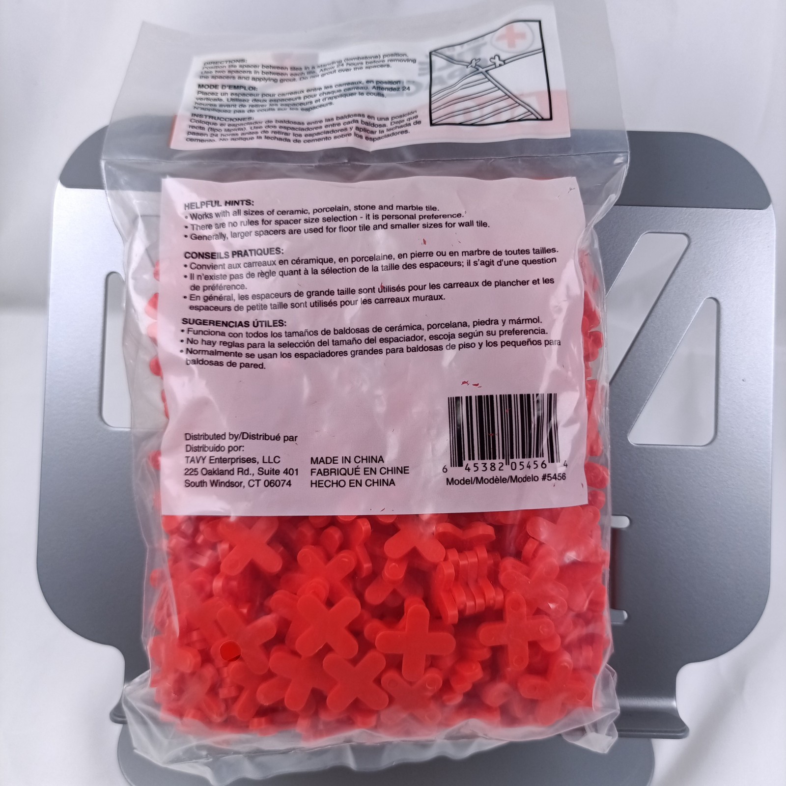 Tavy Basix Tile Spacers 1/4in 6mm 500 Cross Pcs Orange 11 bags/2000 Pcs