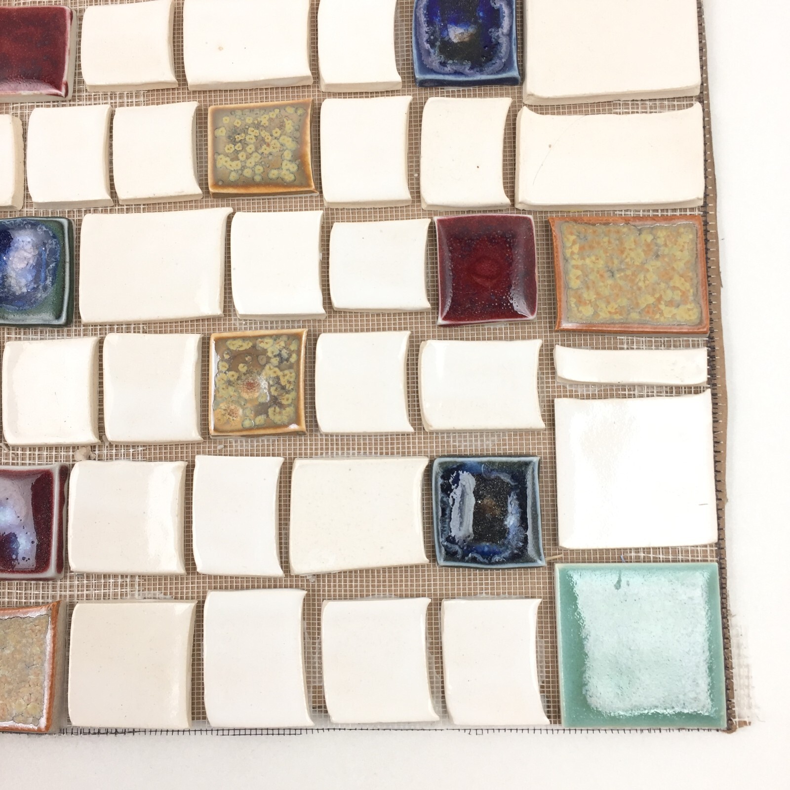 Handmade Tile Mosaic Panel Backsplash 1/4″ Thick, 11.5″ x 17.5″ Mounted On Mesh