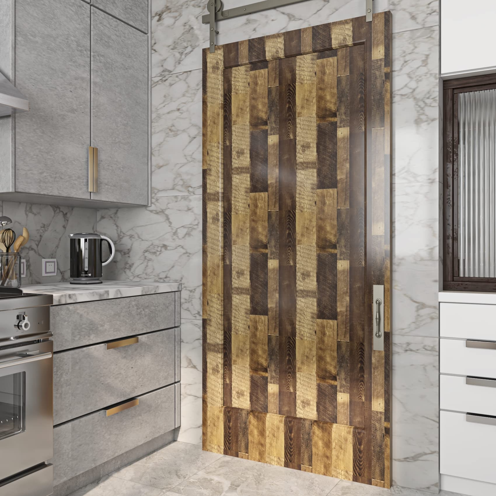 Livelynine Reclaimed Waterproof Vinyl Plank Flooring Peel and Stick Wood for Kit