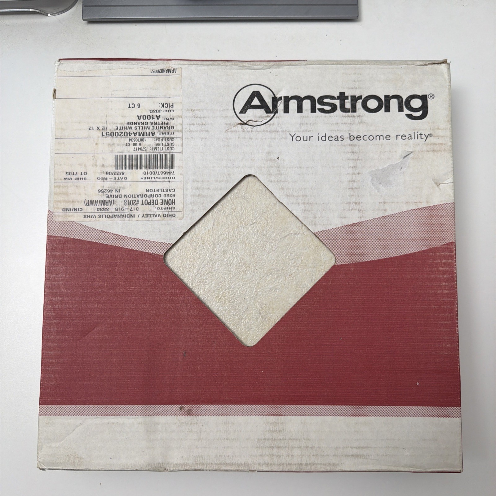 Granite Mills Armstrong A4020 12”x12”Floor Tiles 30 Sq. Ft. New Open Box NOS