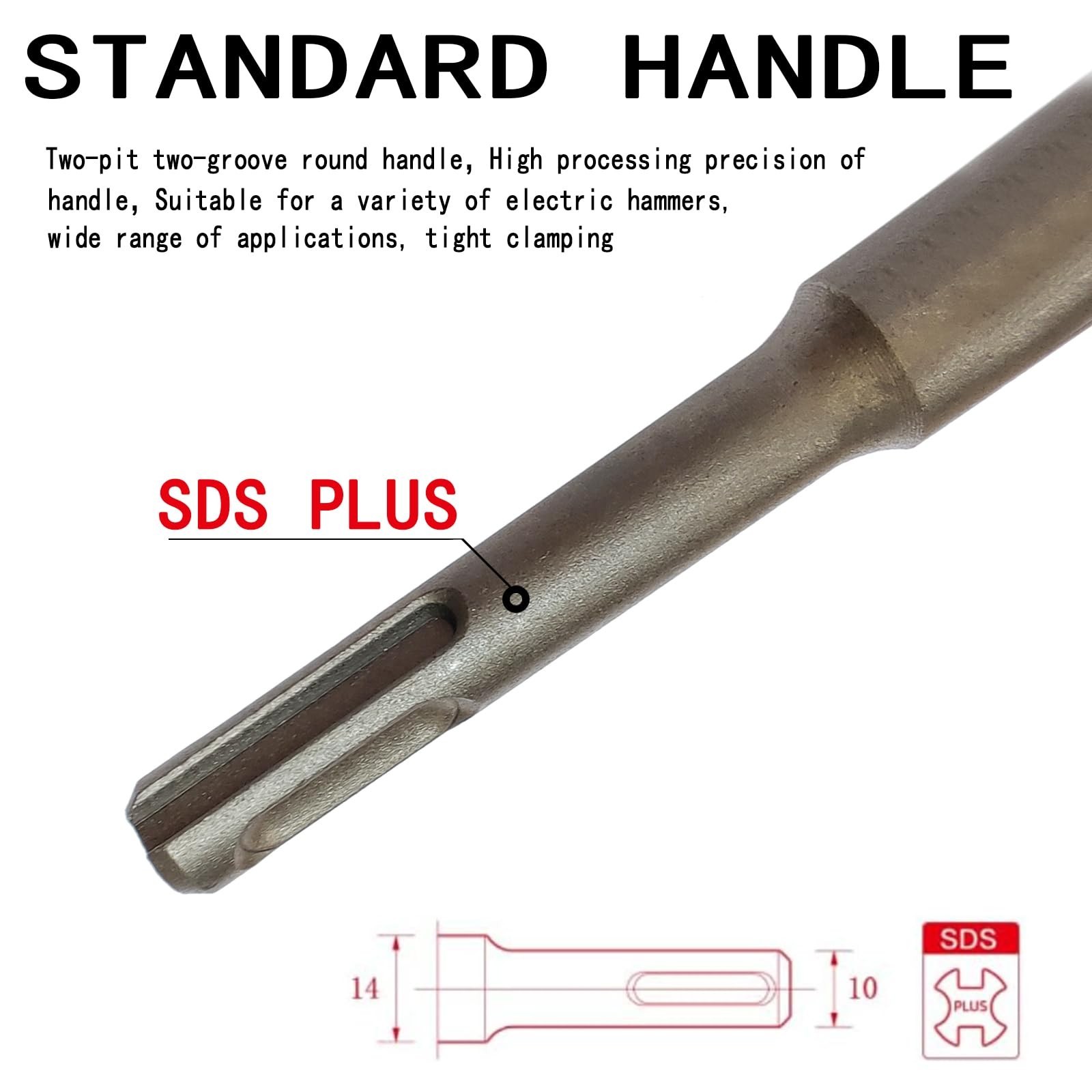 SDS Plus Chisel, Tile Removal Tool, 3”Wide,Thin Set Removal Tool, Suitable