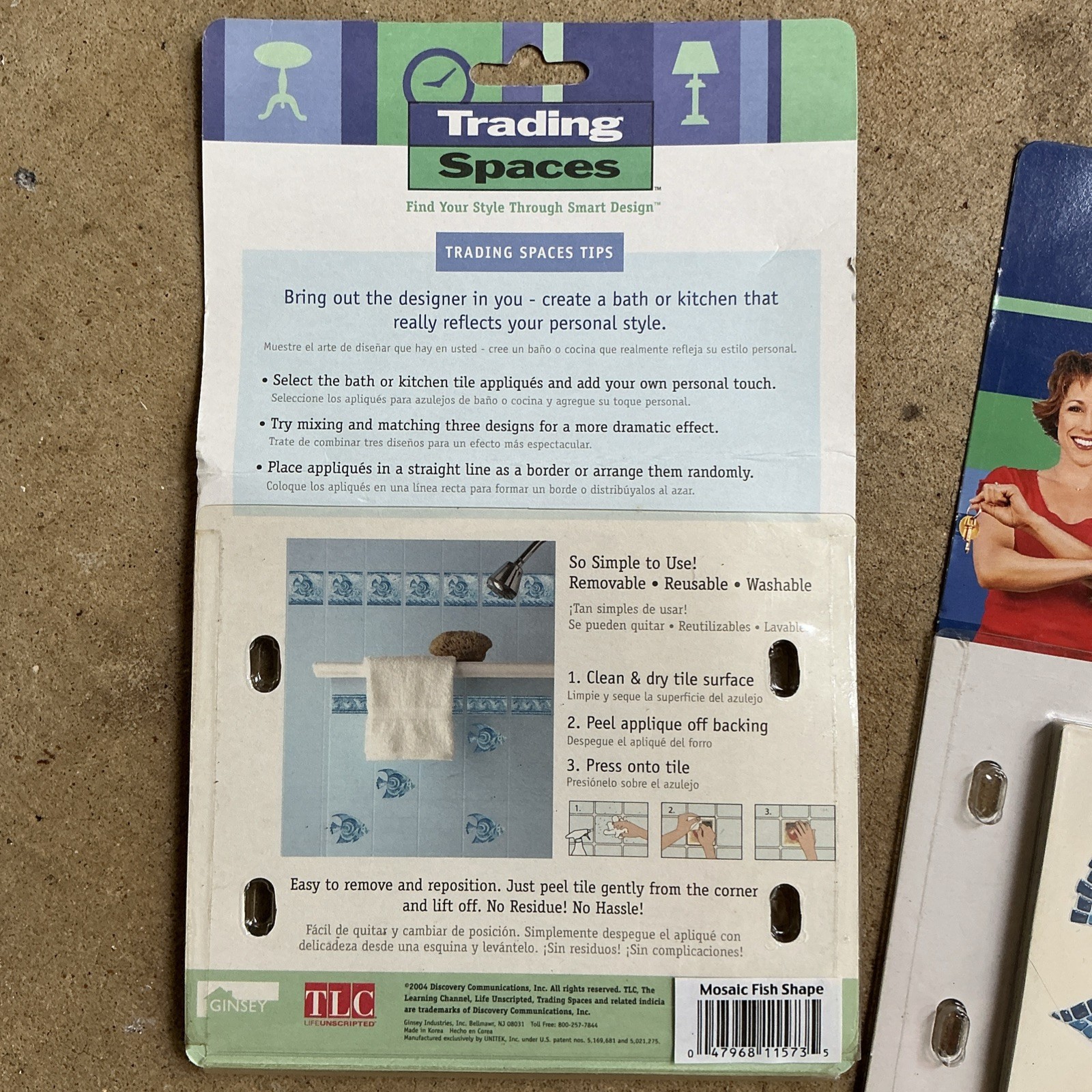 Trading Spaces Tile Appliques Blue Fish Mosaic Appliques 2 Boxes