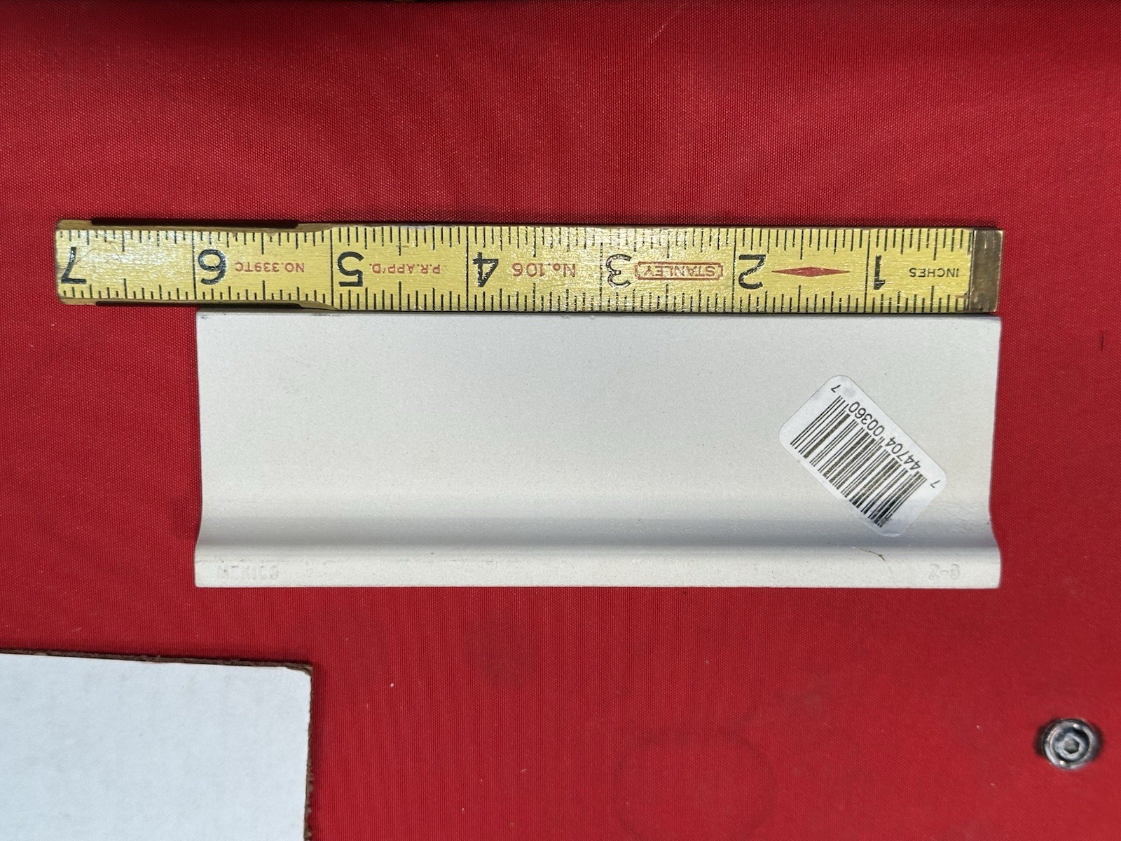 1 pc. Matte Biscuit: Ceramic Radius Bullnose Tile by American Olean Co. 2″ X 6″