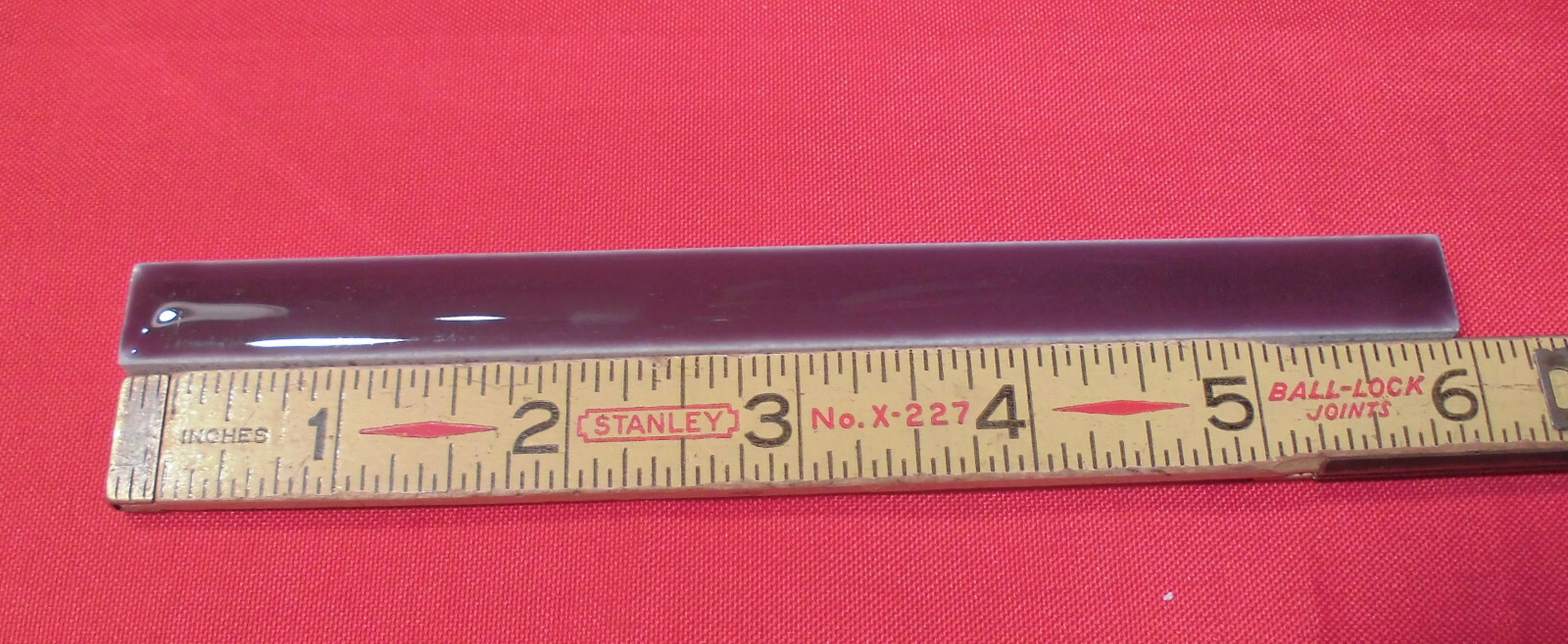 1 pc. *Imperial Purple* Ceramic Tile; Pencil – Liner – Sizzle: 1/2″ X 6″ AO NEW