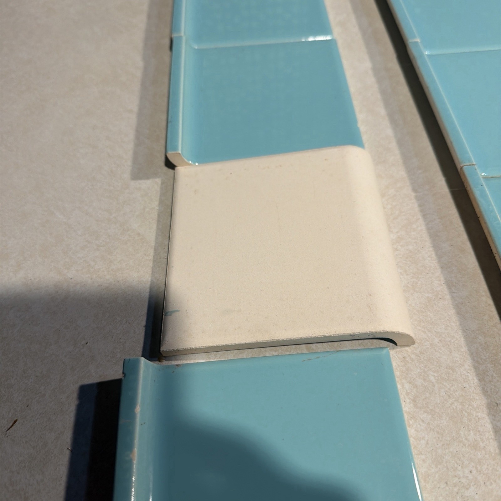 30 Vintage Pomona Ceramic Blue Base Tiles Bathroom Kitchen Mid Century Modern