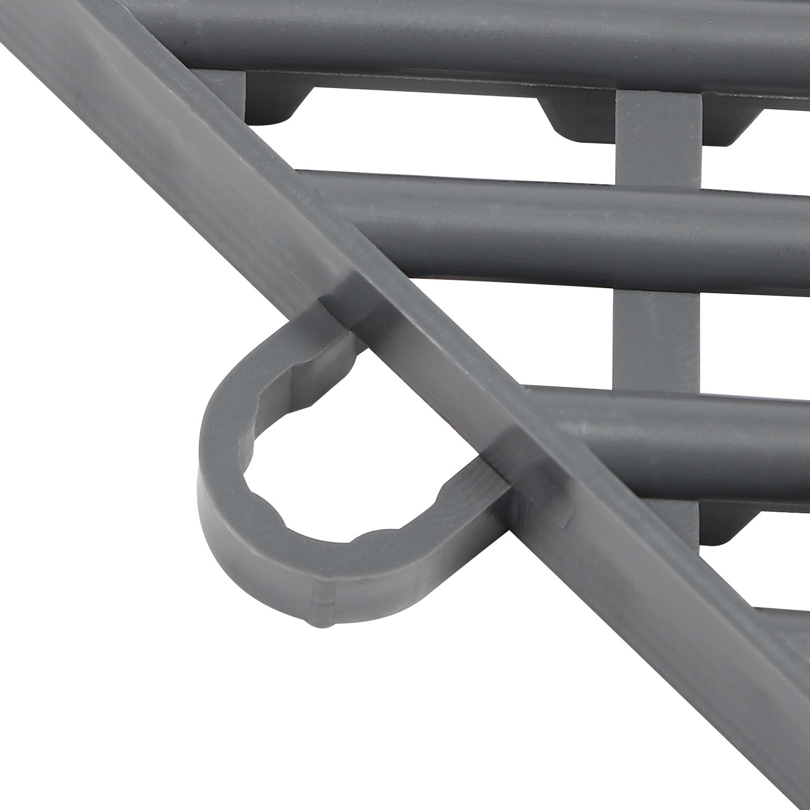 25PCS Tiles Interlocking Graphite Drainage Tiles 12x12x0.5 Inches Deck Tiles
