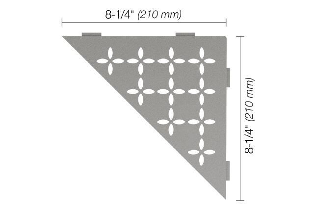 Schluter SHELF-E – Triangular Floral Design – Stone Grey – SES1D5TSSG