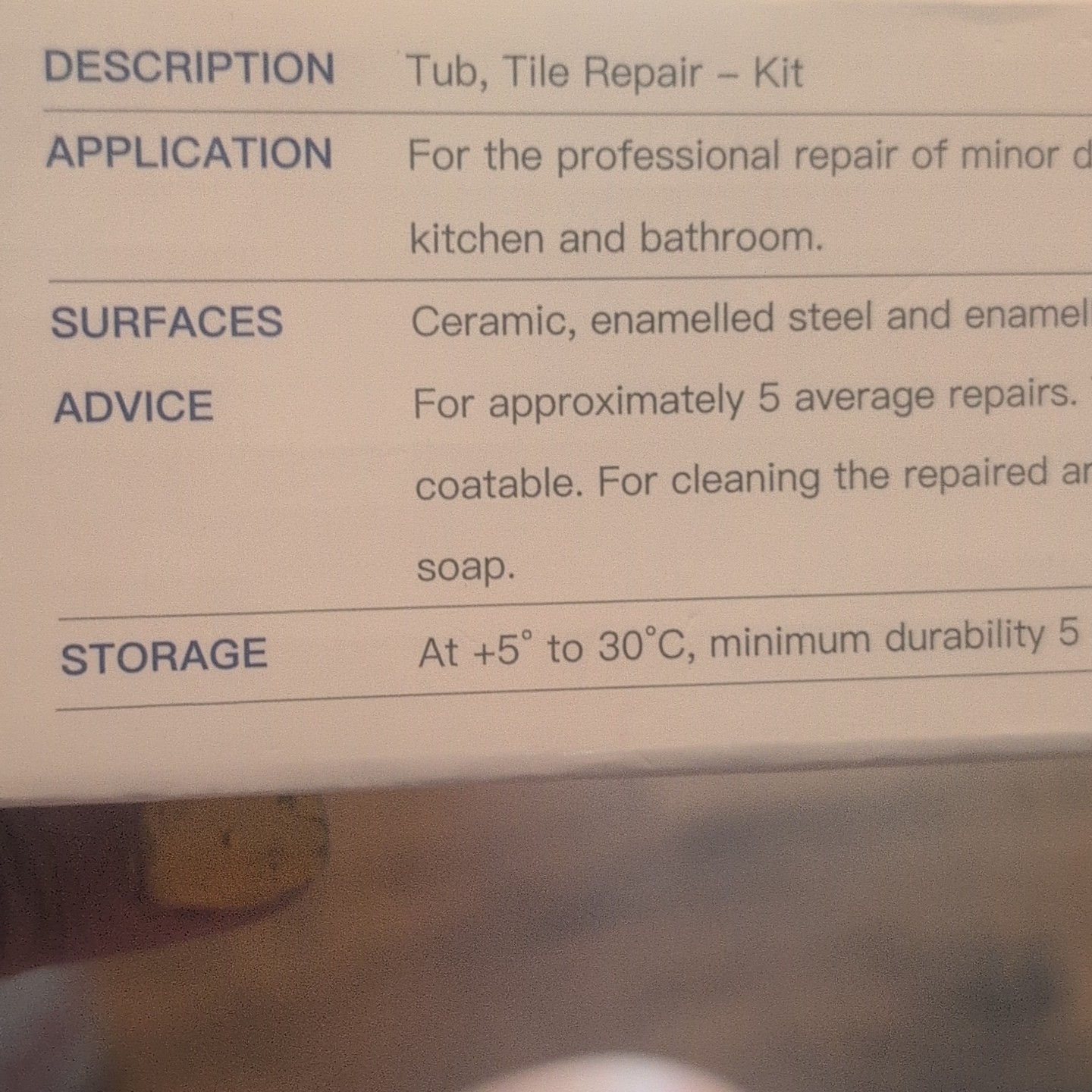 Tub And Tile Repair Kit Porcelain Enamel Acrylic Ceramic Fiberglass White Color