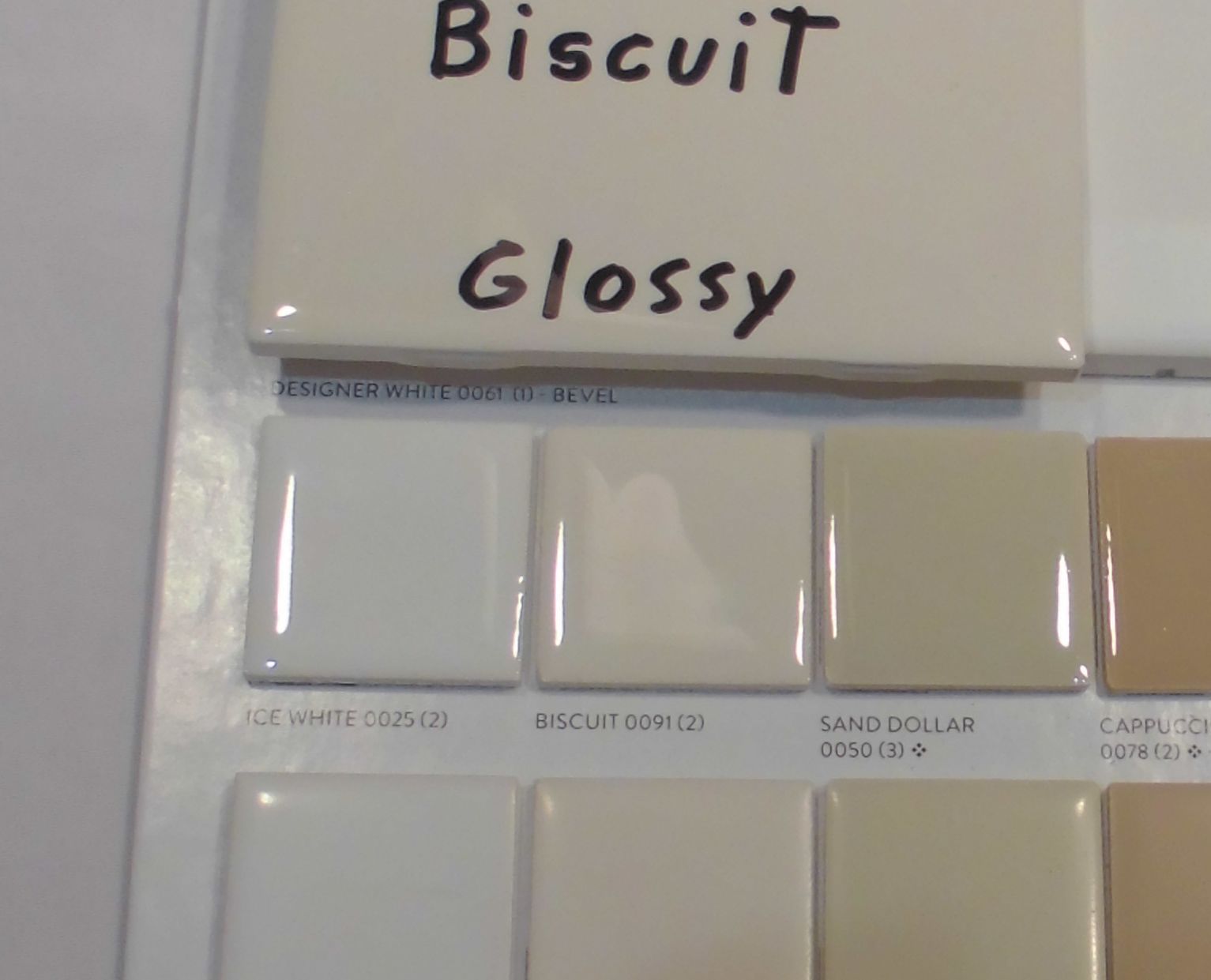 9 pieces: Glossy Ceramic Tiles, Biscuit Color by American Olean 4-1/4″ NEW