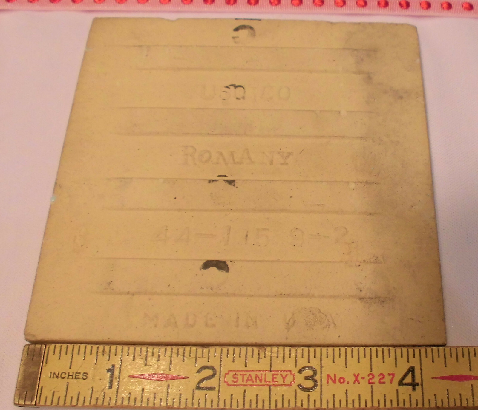 1pc. *Aqua / Light Blue * 4-1/4″ Matte Ceramic Tile; Romany Co. Made 1940’s