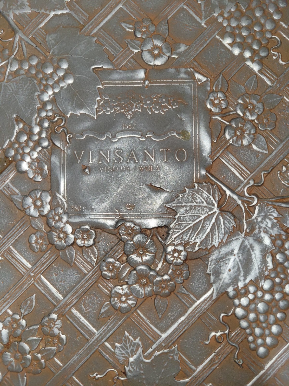 Aged Iron Grapevine Vinsanto Trellis Tile Mural Model by daltile 12 by 12
