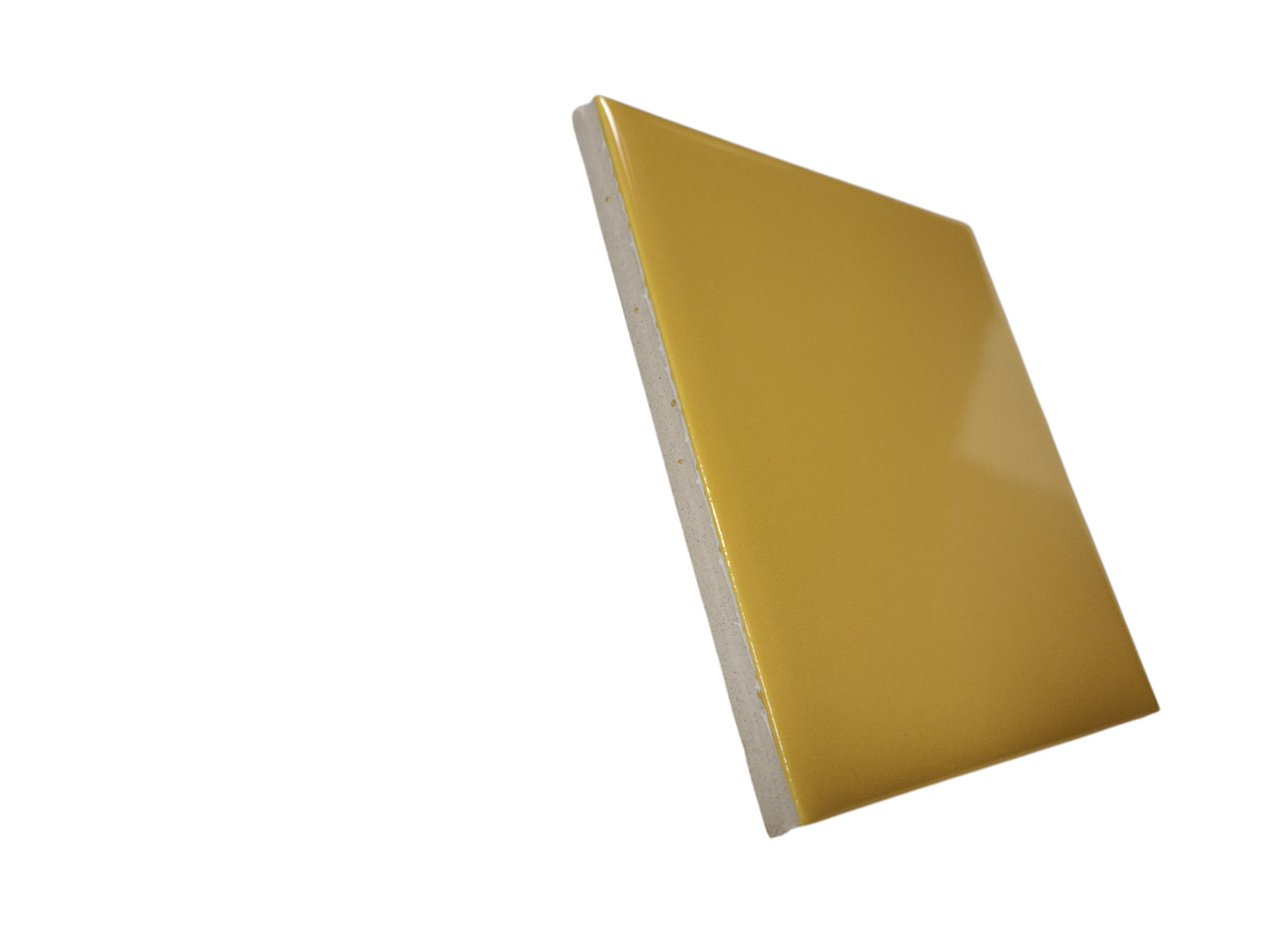Orange Ceramic Tile 4.25 in Subway Square Mid Century Modern Mustard Goldenrod