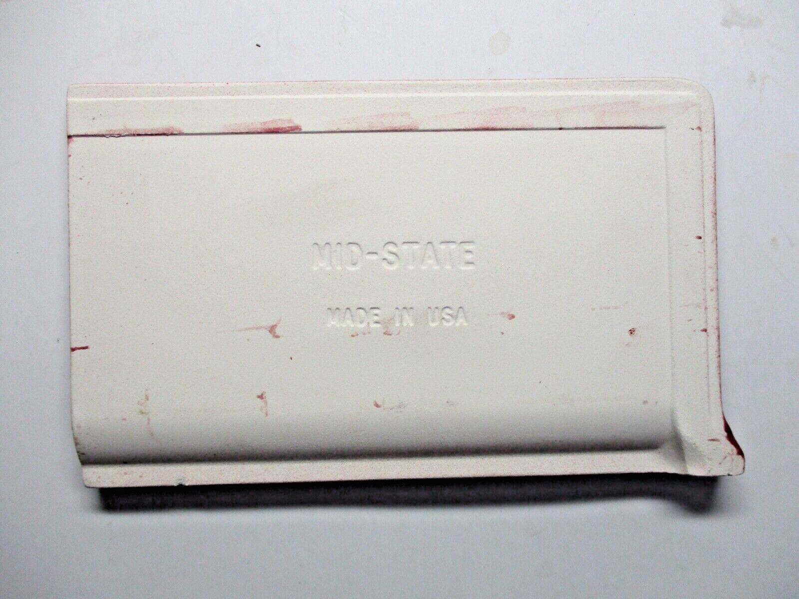 Mid State USA Plum Red Bordeaux Left End Cap Bullnose Cove Base Ceramic Tile Vtg