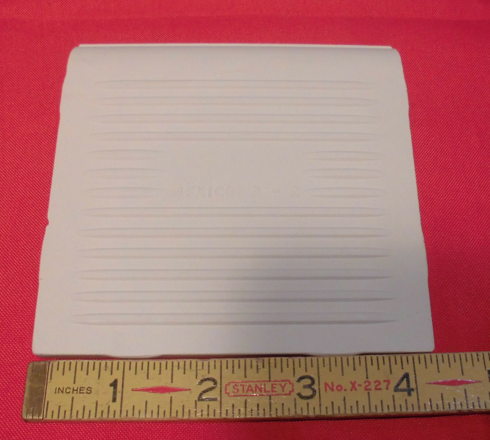 1 pc. Glossy Ice White: stack-on base/cove Ceramic Tile; 4-1/4″ X 4-1/4″ NEW