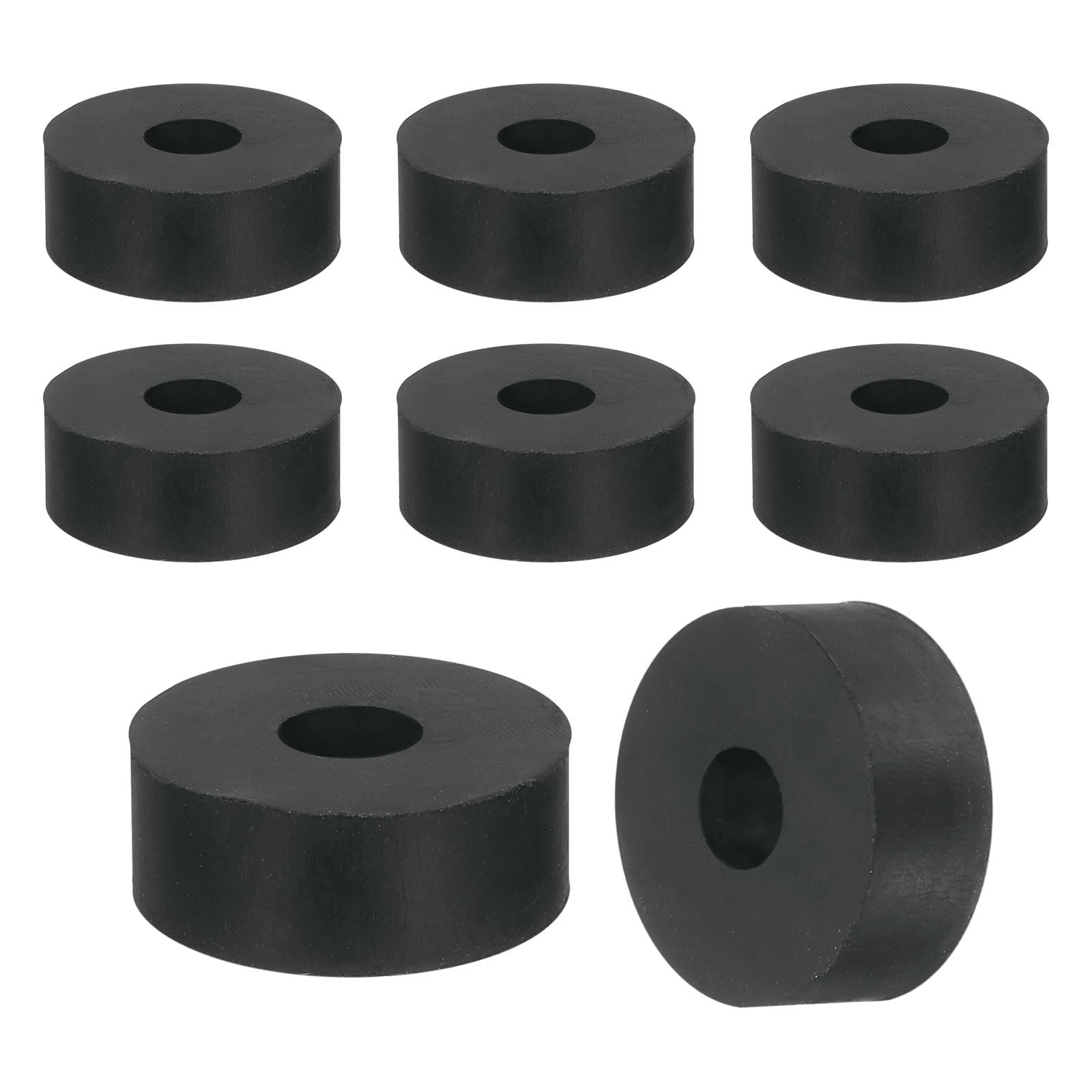 uxcell 12Pcs Thick Rubber 1 Inch Od X 5/16 Id X 3/8 T, Black