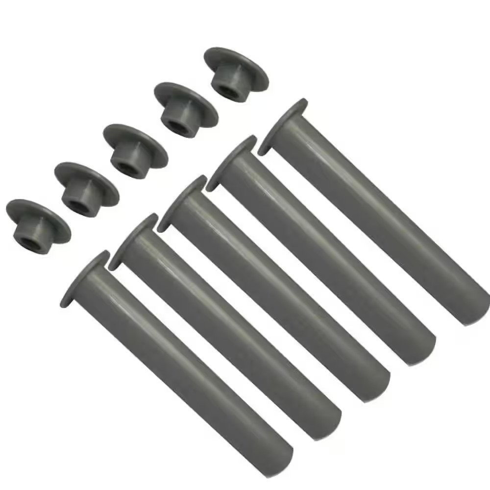 1/2 In. X 4 In. Sleeve and Cap for Pool Fence DIY by Life Saver in Gray (5-Pack)