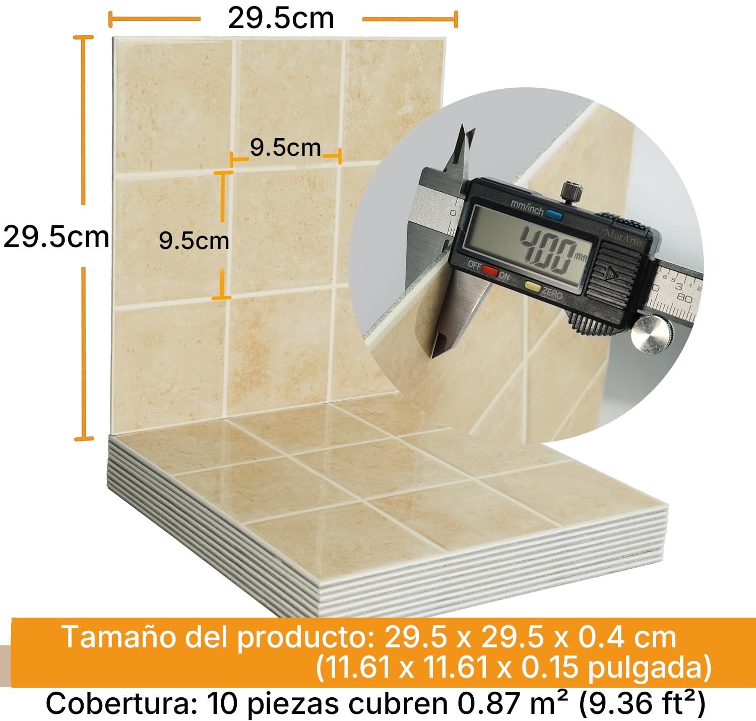 3D Glossy Peel and Stick Wall Tiles – 10 Pcs 11.61” x 11.61” Waterproof PVC…