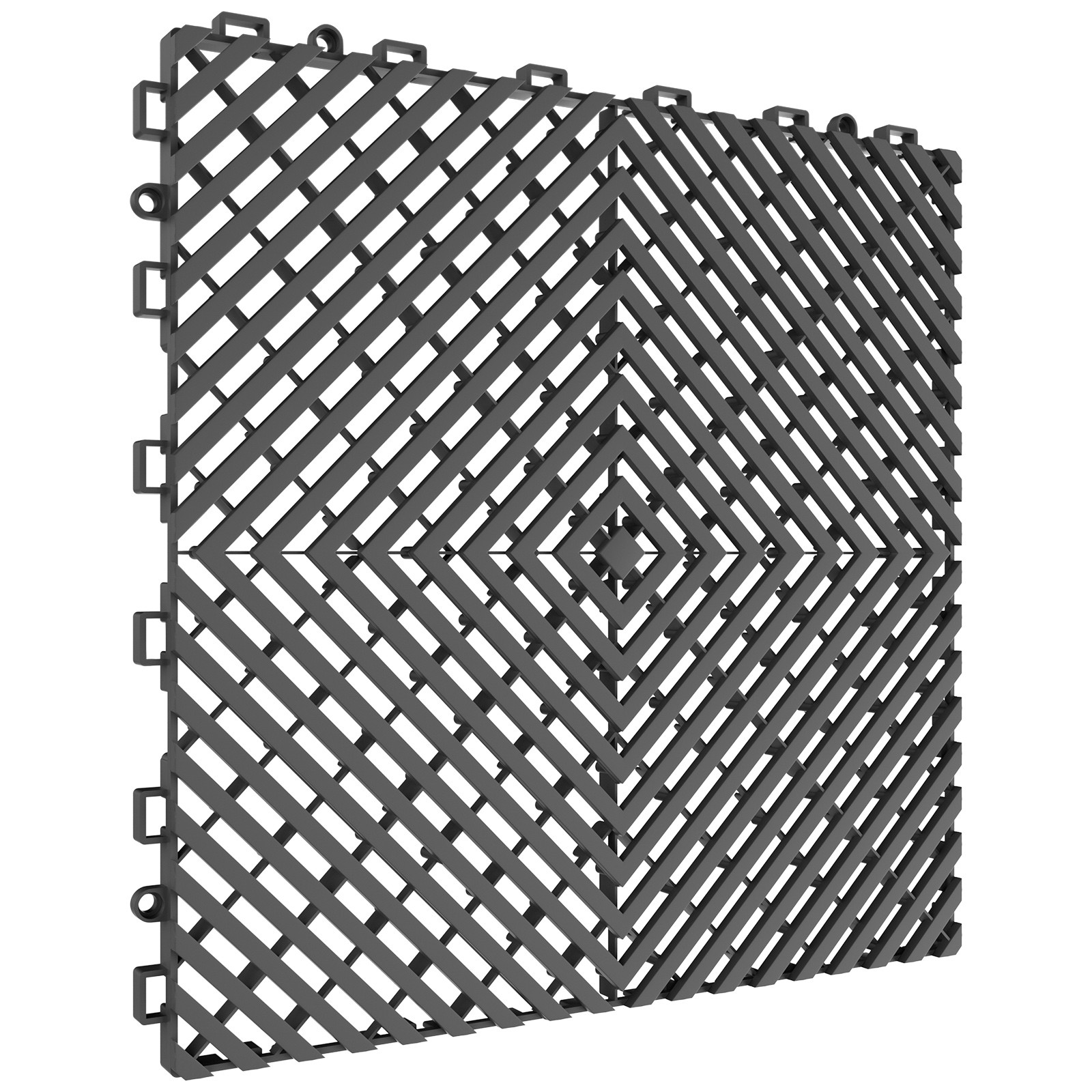 24/36/50 Pcs 12″x12″ Interlocking Garage Floor Tiles Vented Water Drainage