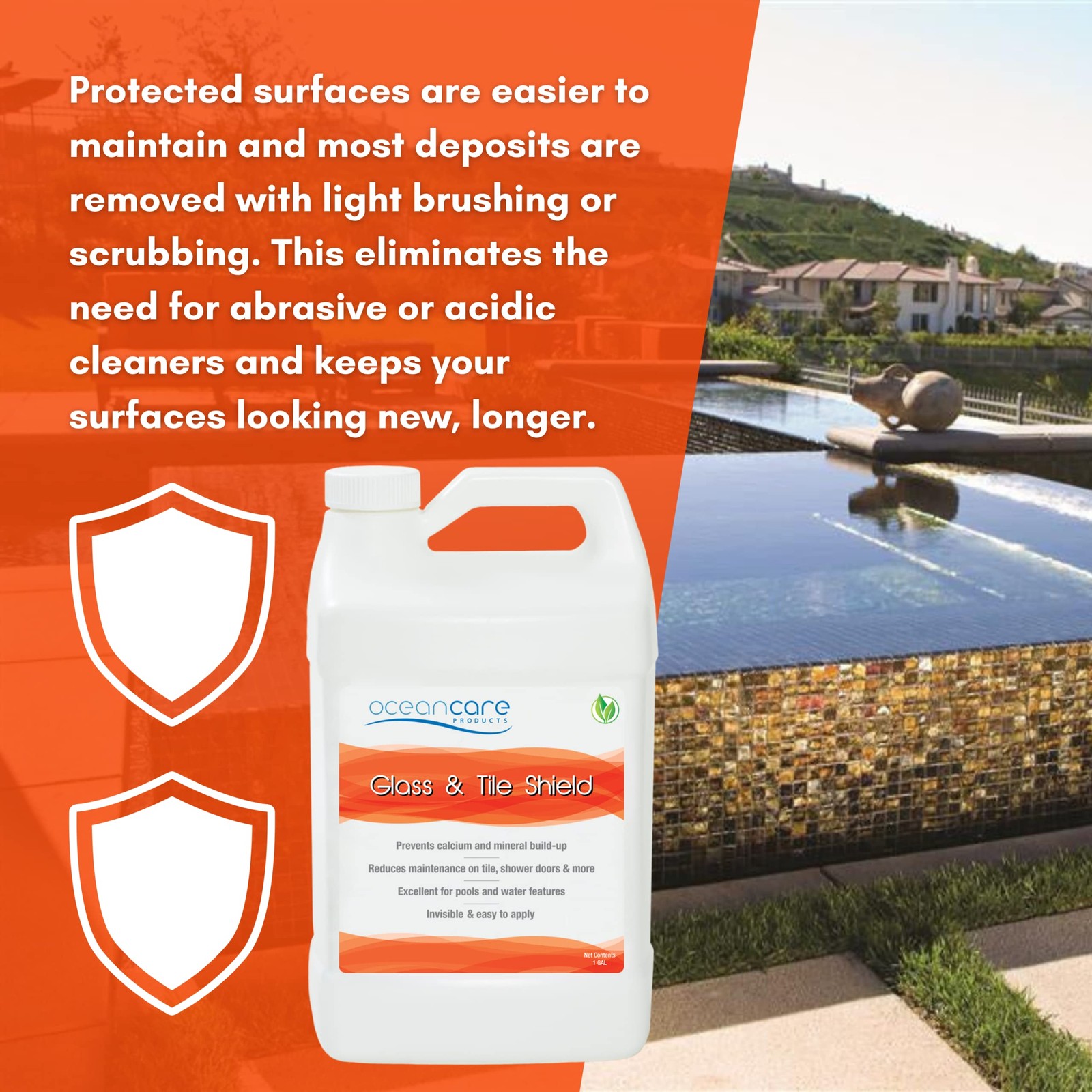 Products – Glass and Tile Shield – Gallon – Rock Water Feature Protectant, Ca…