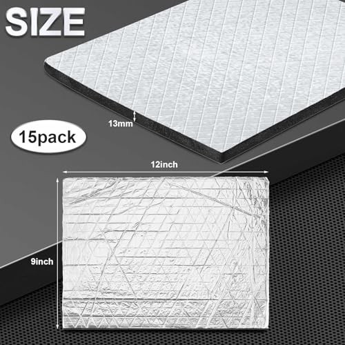 512mil 11.25 Sq ft 13 mm Thickened Cars Sound 9 x 12 Inch,11.25 Sq ft 15