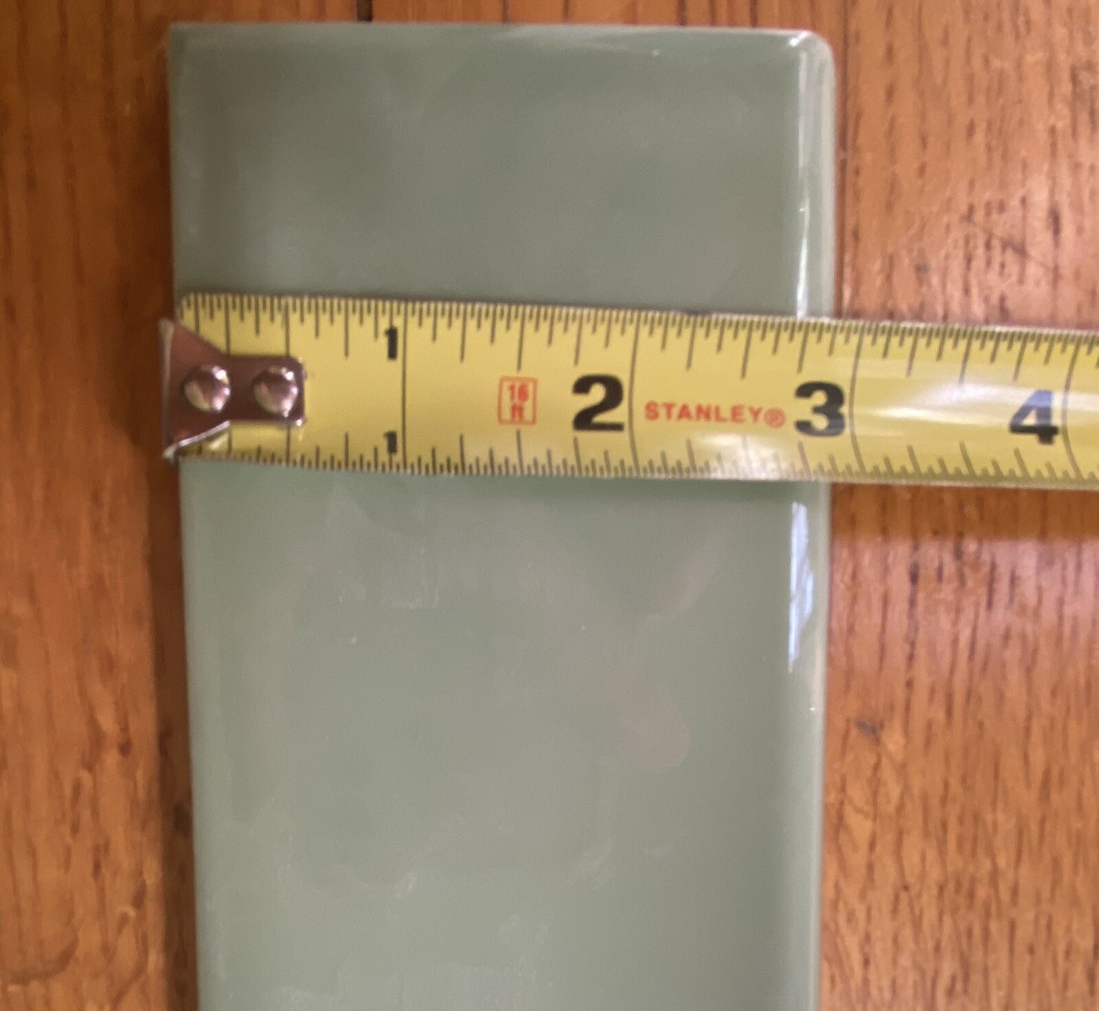 Sage Green Subway Tile Bullnose 12 pieces 6 Linear Feet 6″ by 3″ Fired Earth