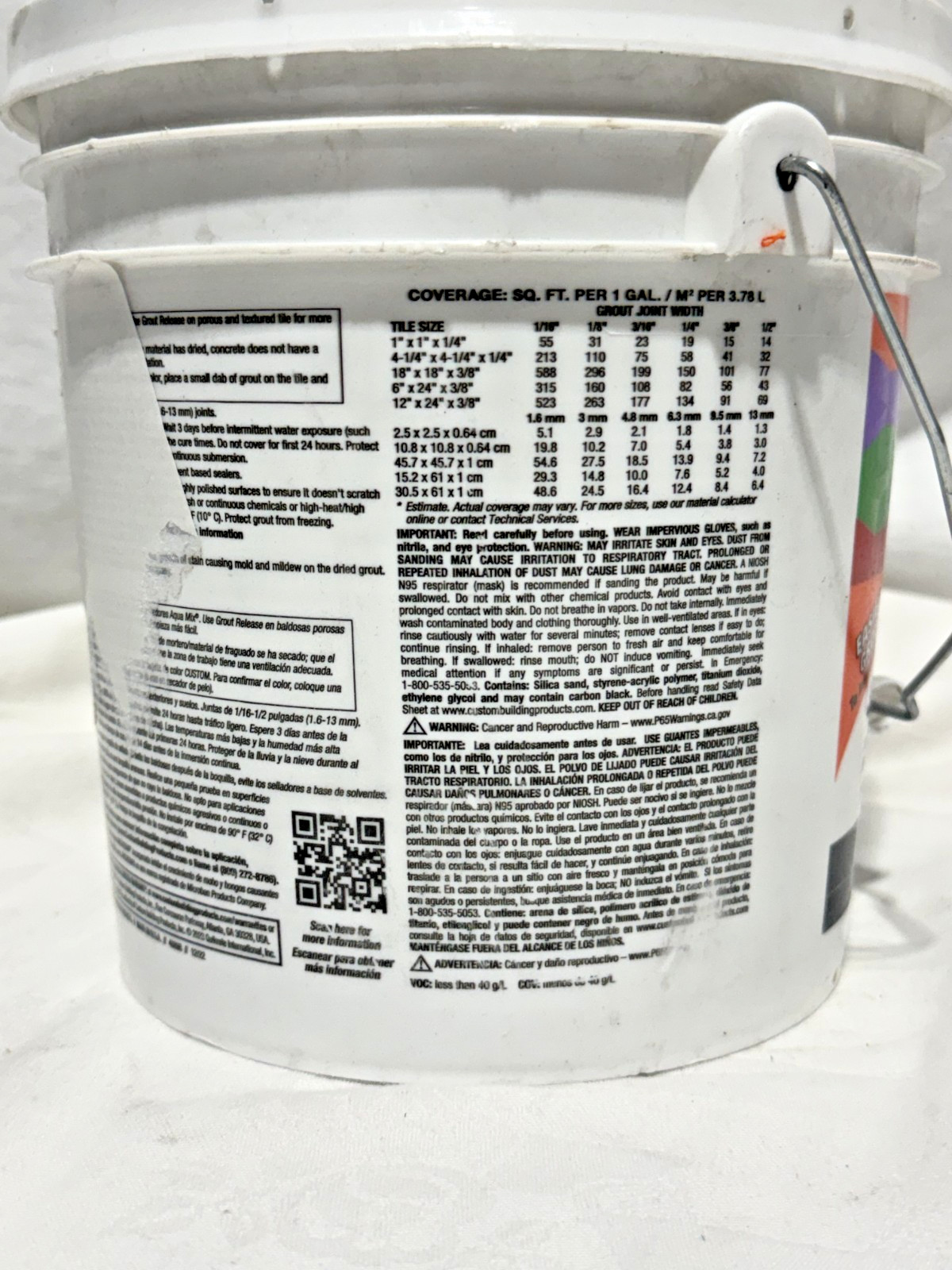 Custom Prism SCG Pre-Mixed Single Component Grout Earth 105 1 Gallon PSCG1051-2T