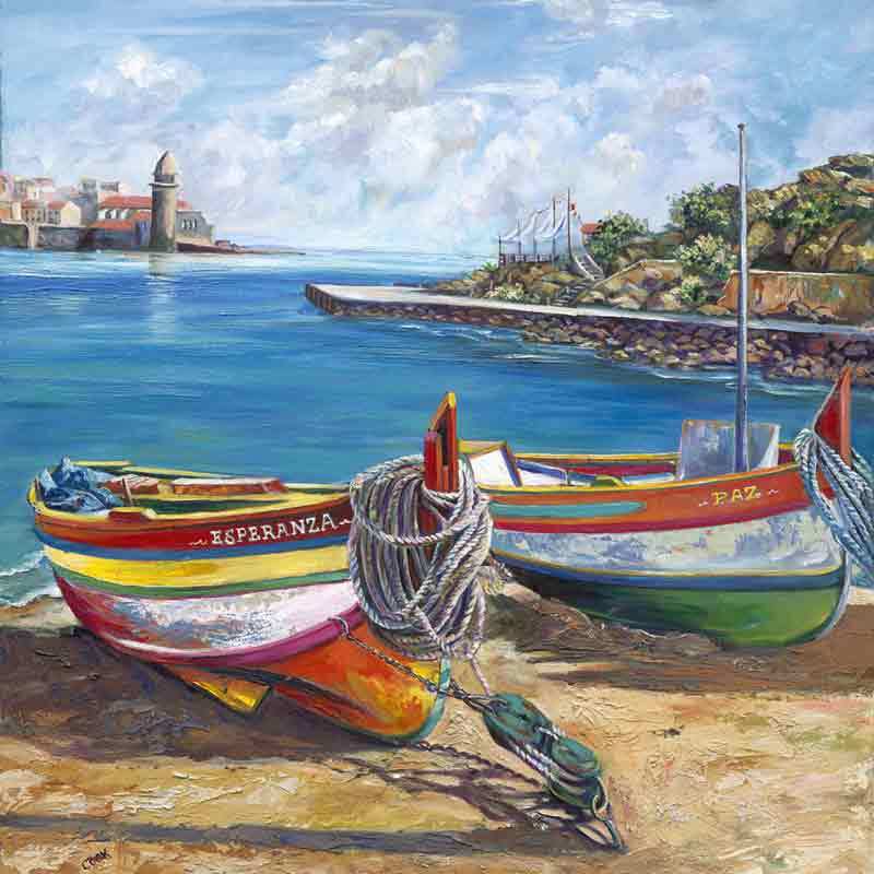Mediterranean Accent & Decor Tile Harbor View by Ginger Cook Art GCS006AT