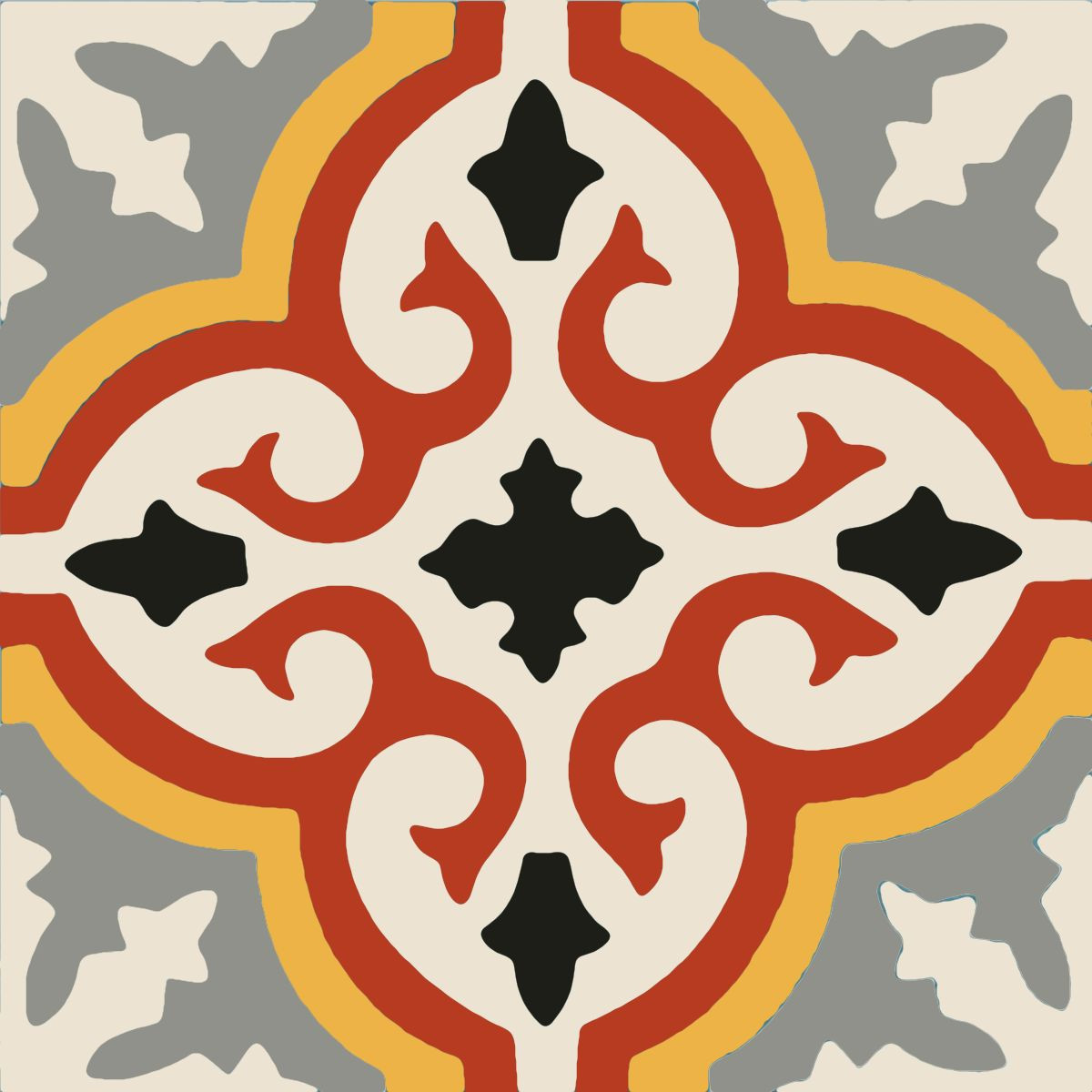 Tile Stickers for Kitchen Backsplash Floor Bath Removable Wate: Marrakech Orange