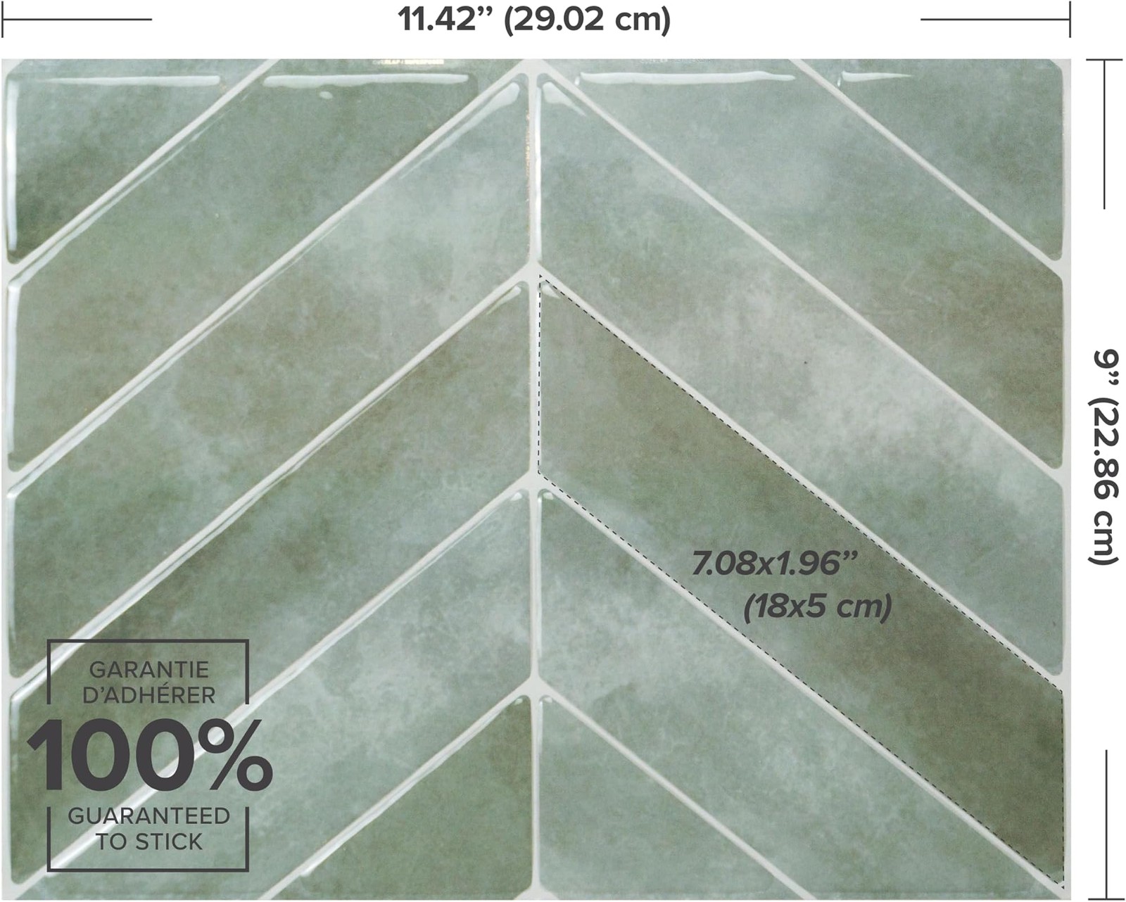 SMART TILES Peel and Stick Backsplash – 5 Sheets of 11.43″ x 9″ – 3D Adhesive…