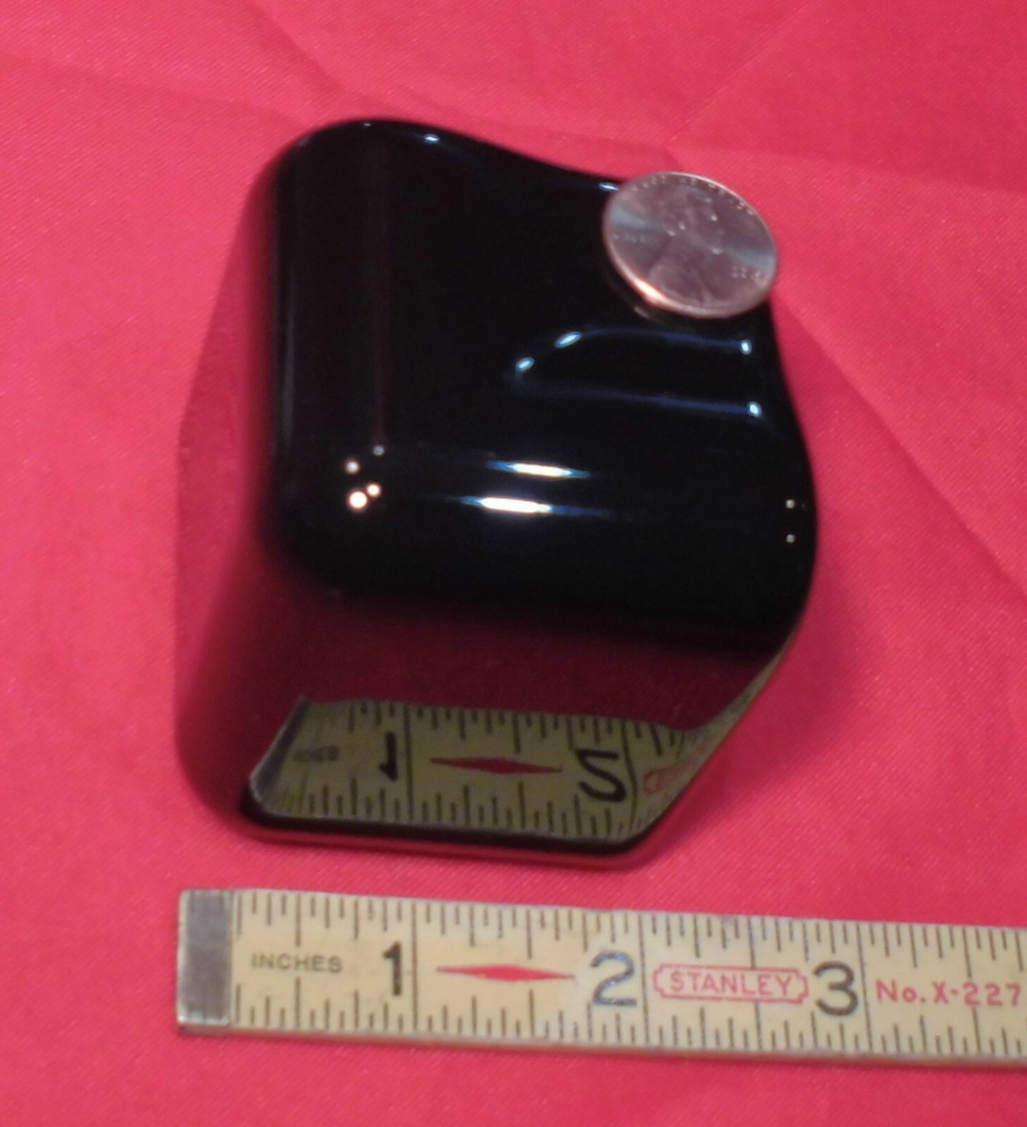1 pc. *Gloss Black* V Cap Corner Ceramic Trim Tile; Counter Top Edging; NEW