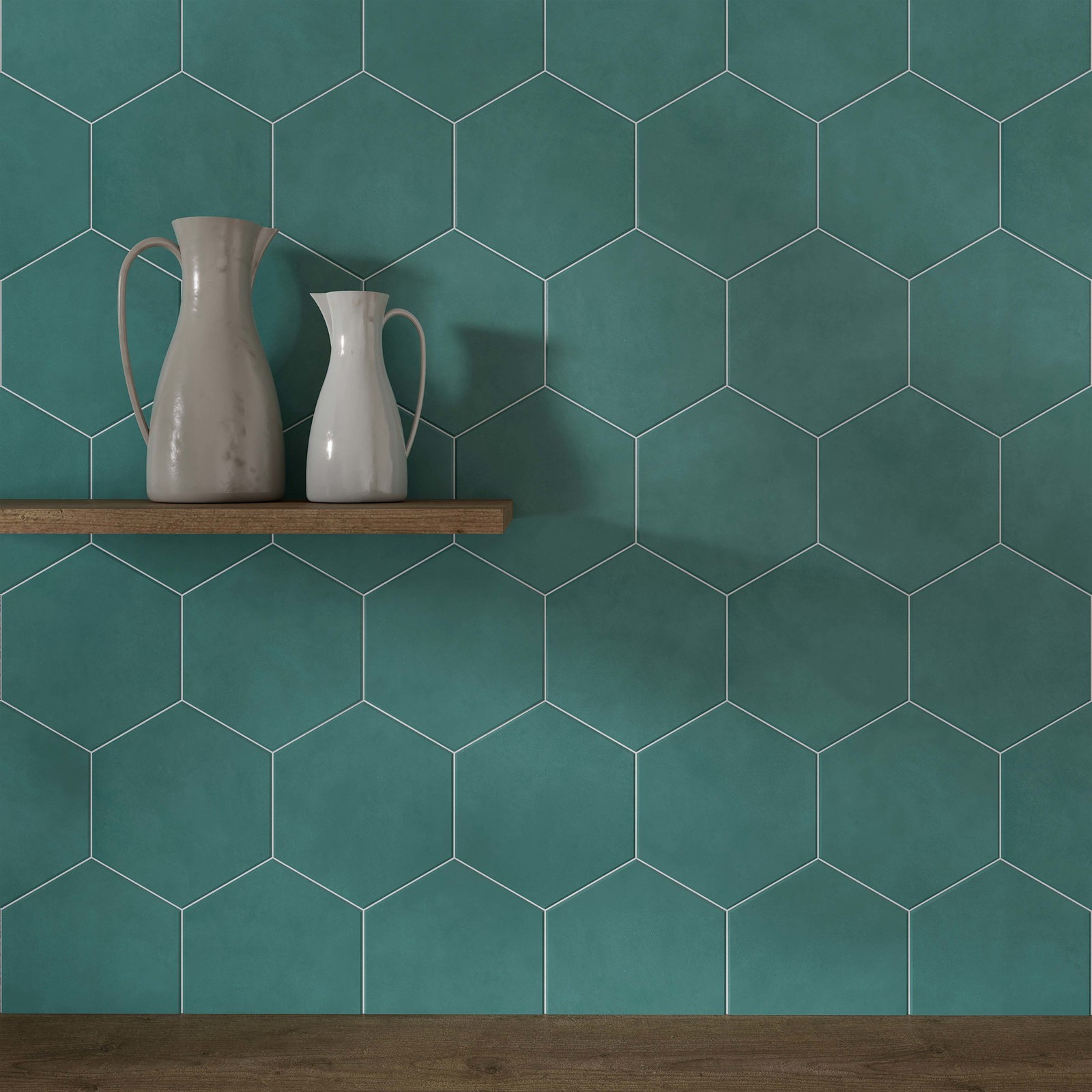Cruz Bay Studio MKT61129 Honeycomb – 9″ x 10″ Geometric Floor and – Grey