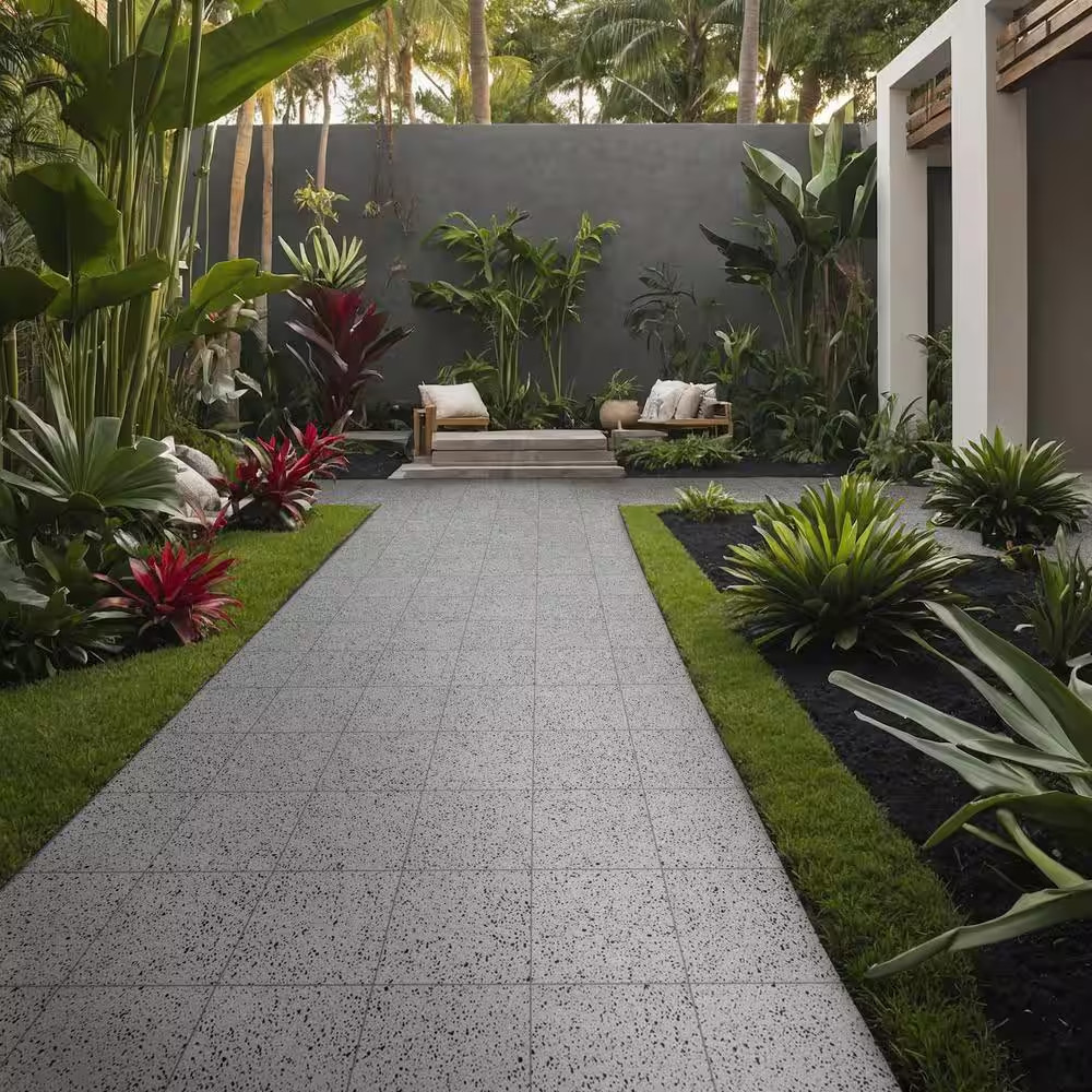 Lava Stone 12 In. X 12 In. X 2 Cm Rough Honed Basalt Floor Tile Paver (1 Sq. Ft.