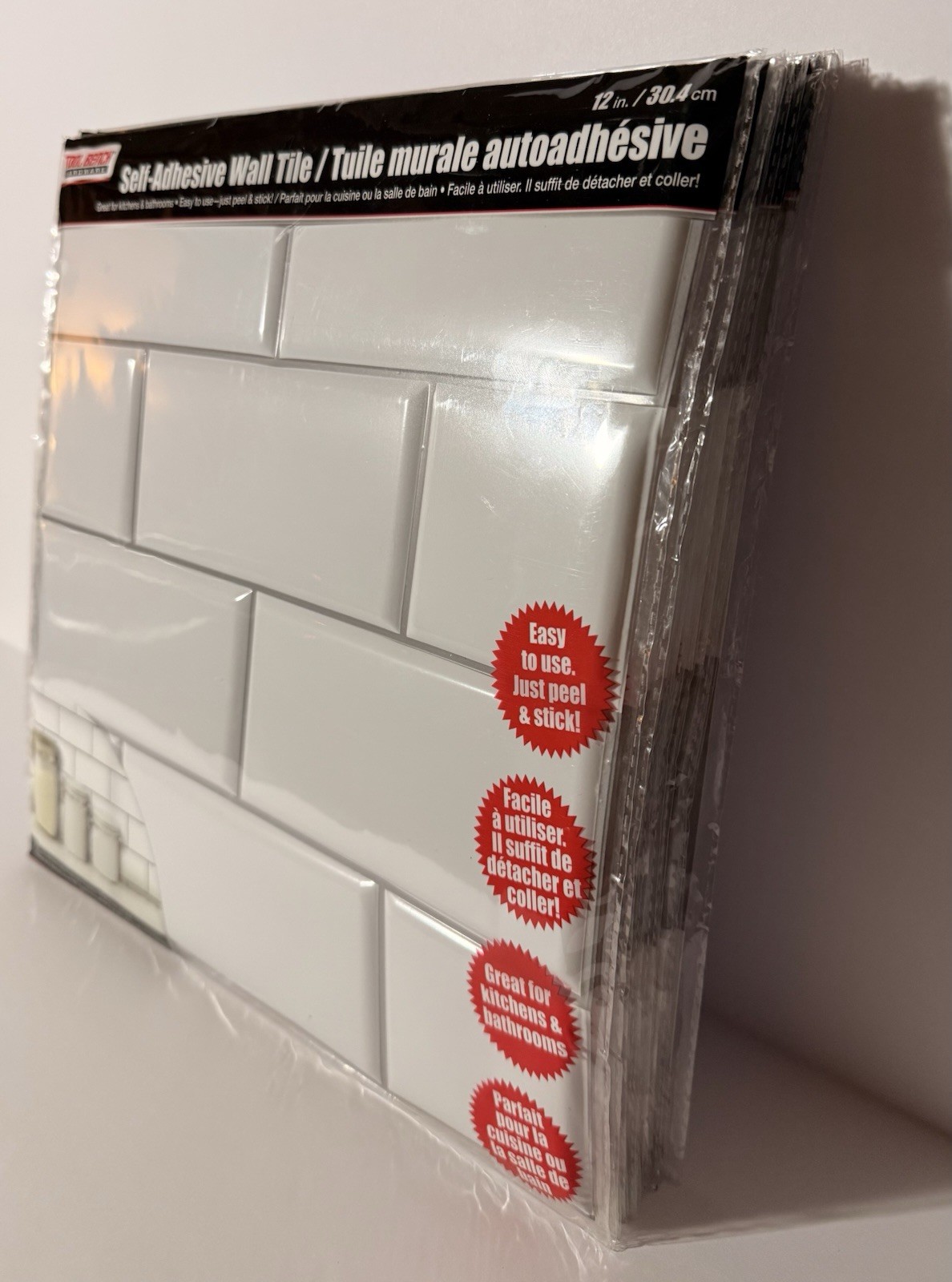 10 PCS Peel Stick Wall Tile ADH Mosaic White Lightweight 12 “ $39.99