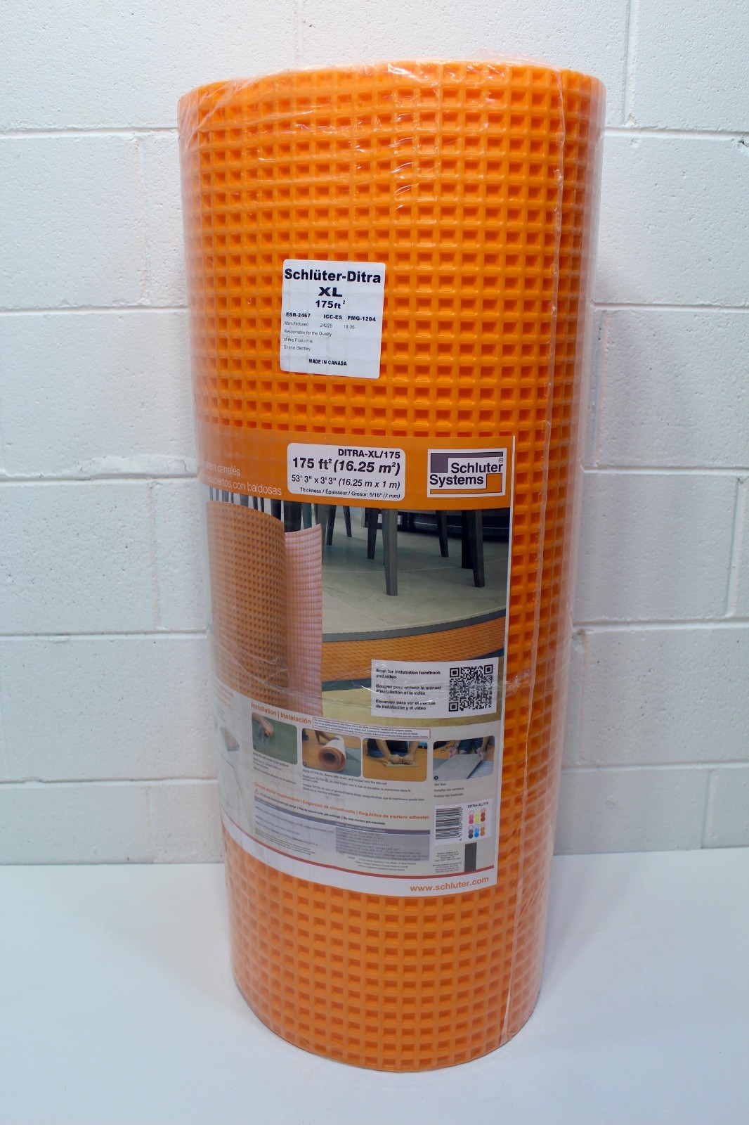 Schluter DITRA-XL Uncoupling Membrane – 3’3″ x 53′ 3″ 175 sq. ft., DITRA-XL175
